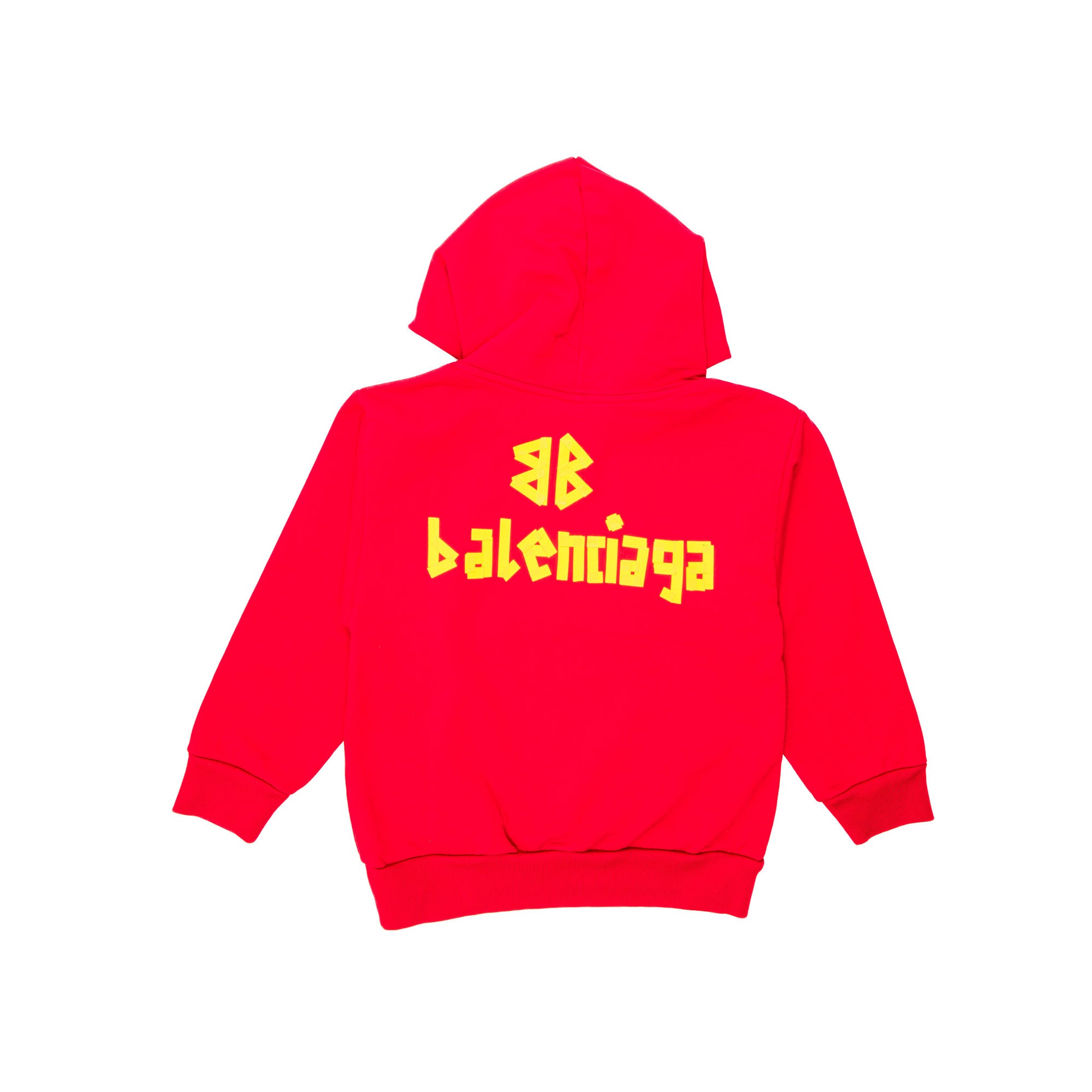 Boys & Girls Red Hooded Cotton Sweatshirt