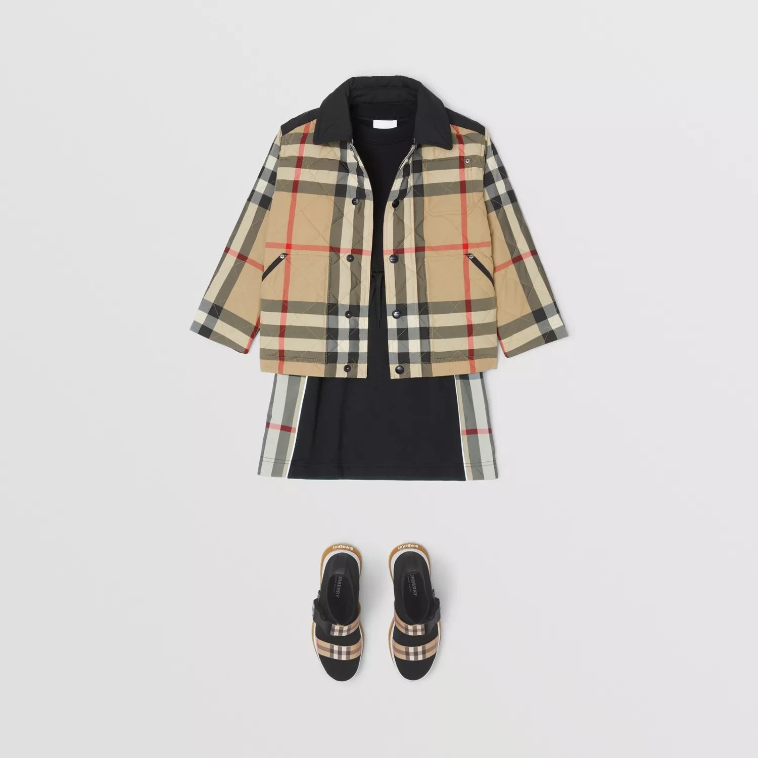 Boys & Girls Beige Padded Jacket