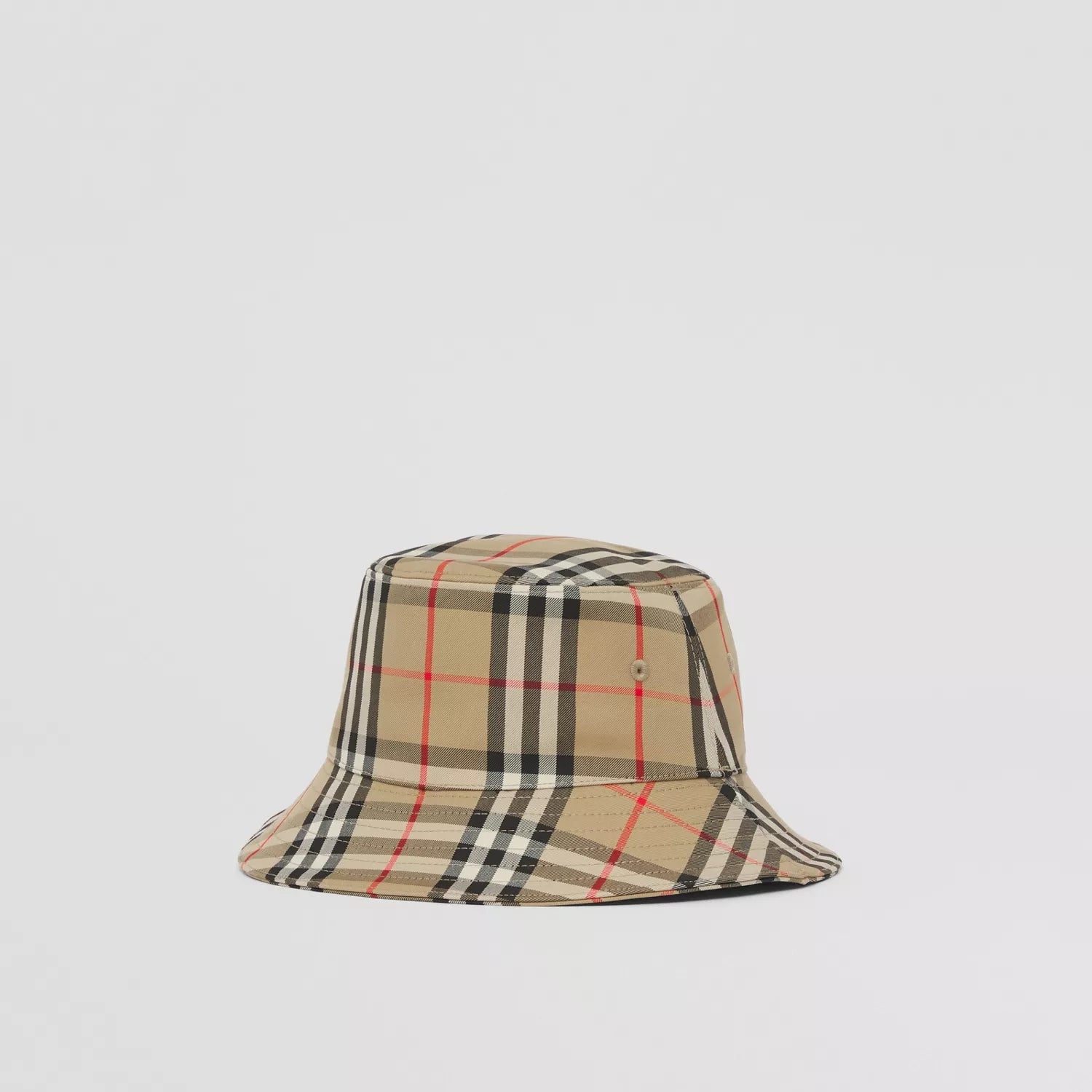 Boys & Girls Beige Check Bucket Hat