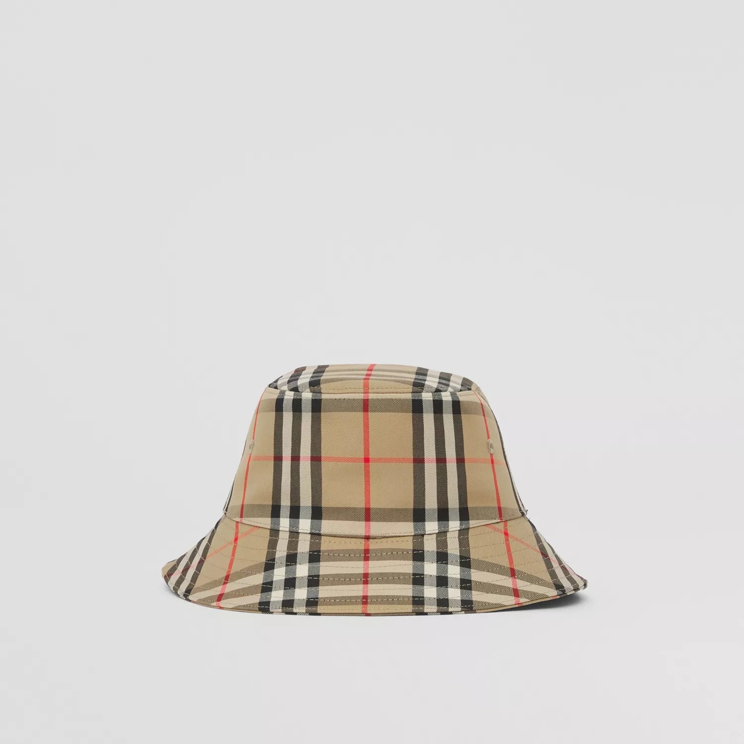 Boys & Girls Beige Check Bucket Hat