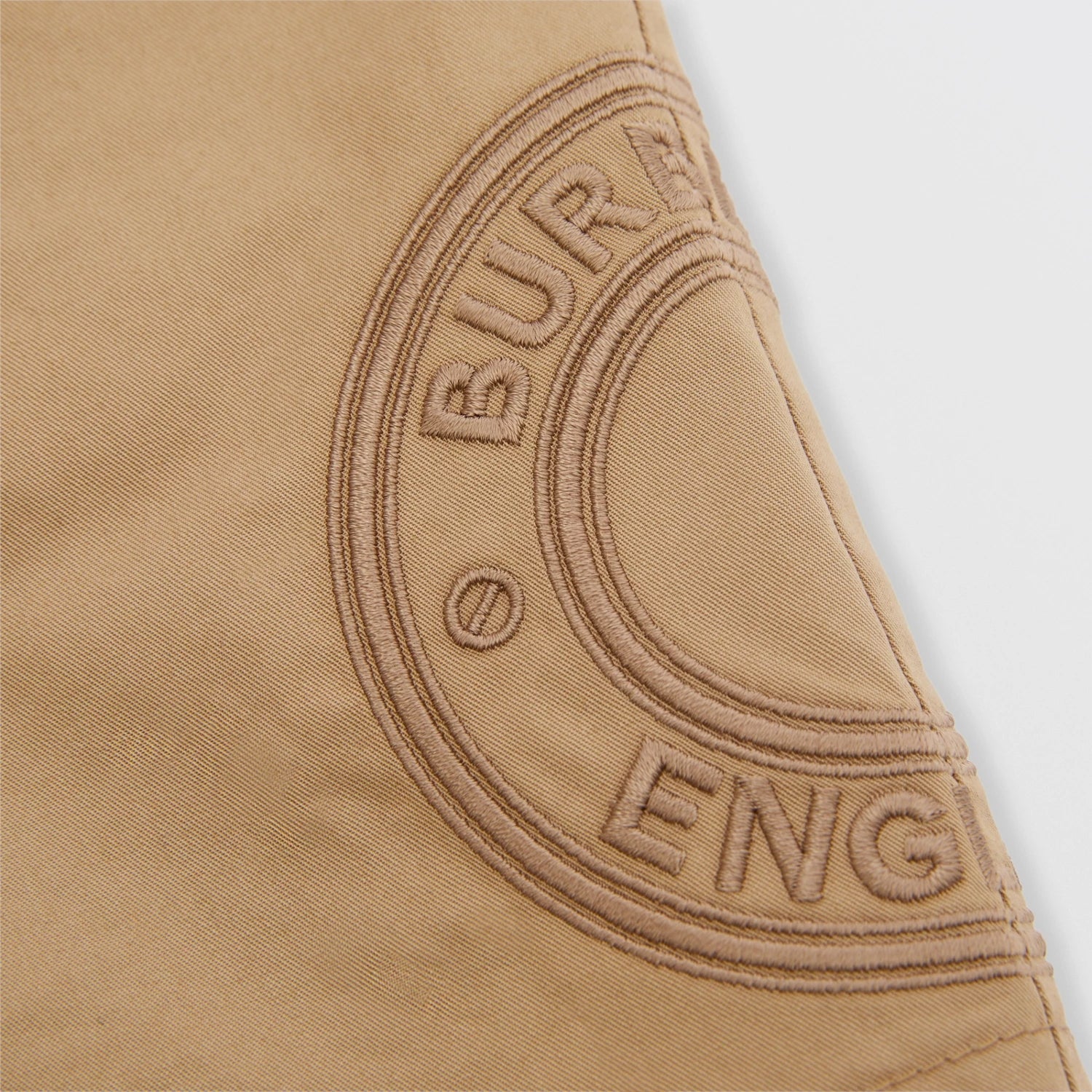 Boys Beige Logo Cotton Shorts