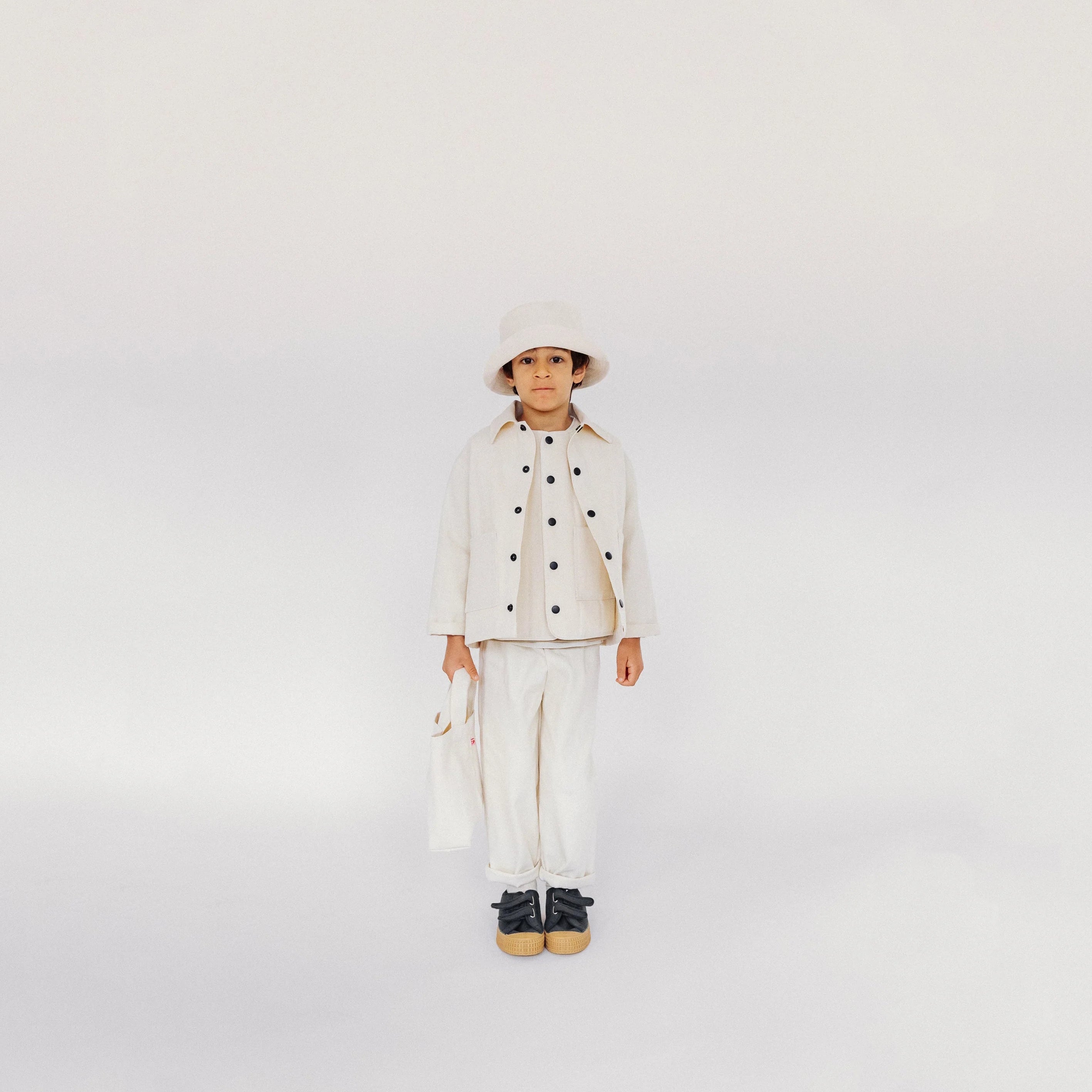 Boys & Girls White Denim Trousers