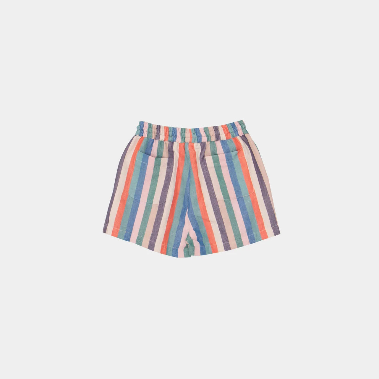 Boys & Girls Multicolor Stripes Cotton Shorts