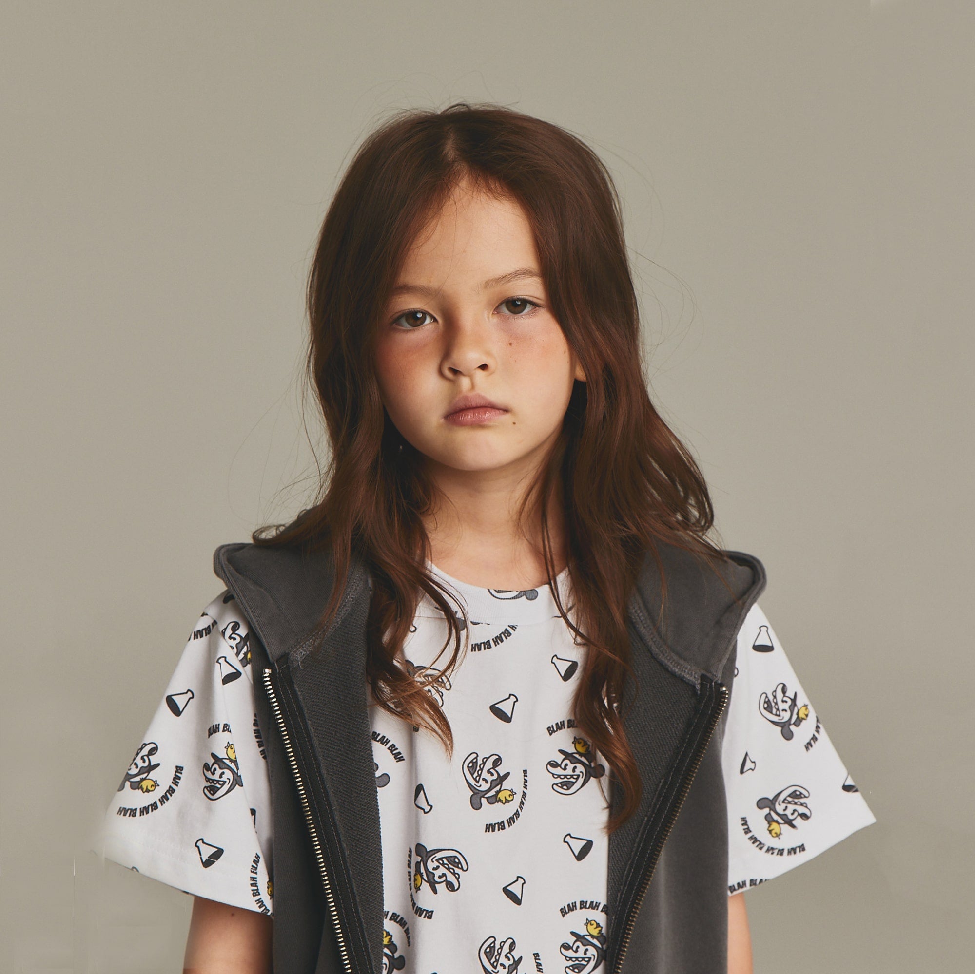 Boys & Girls Black Hooded Gilet