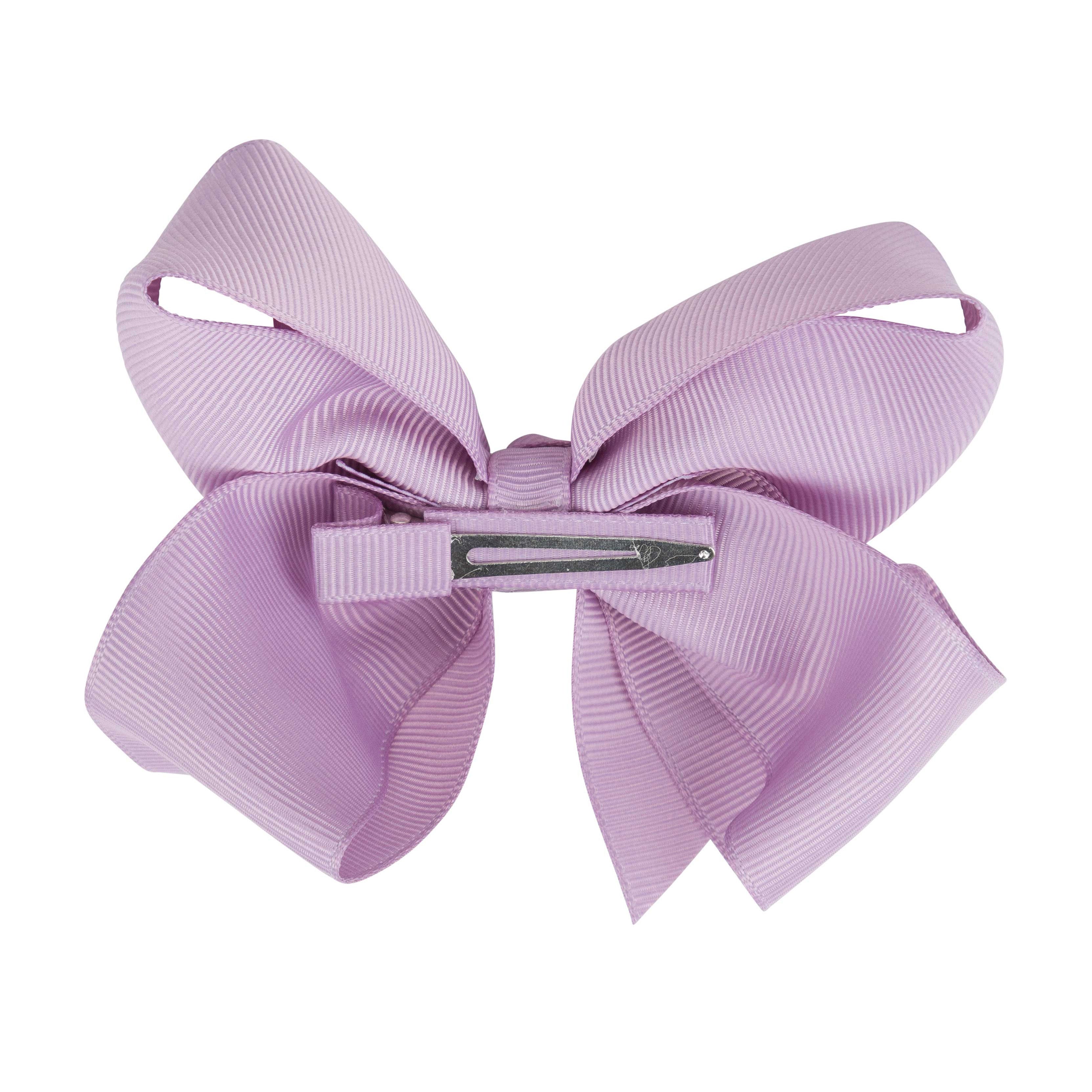Girls Purple Bow Hair Clip - 10cm