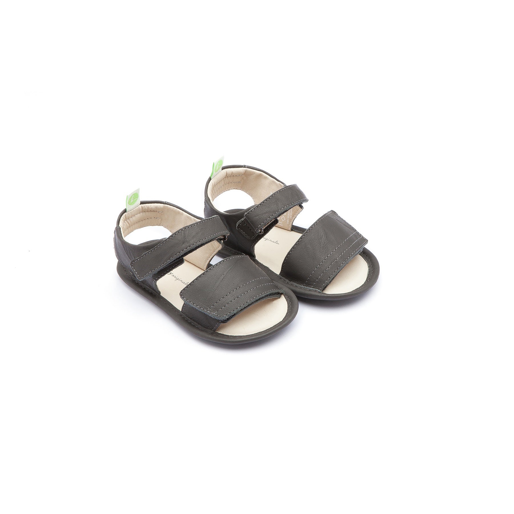 Baby Boys Black Leather Sandals