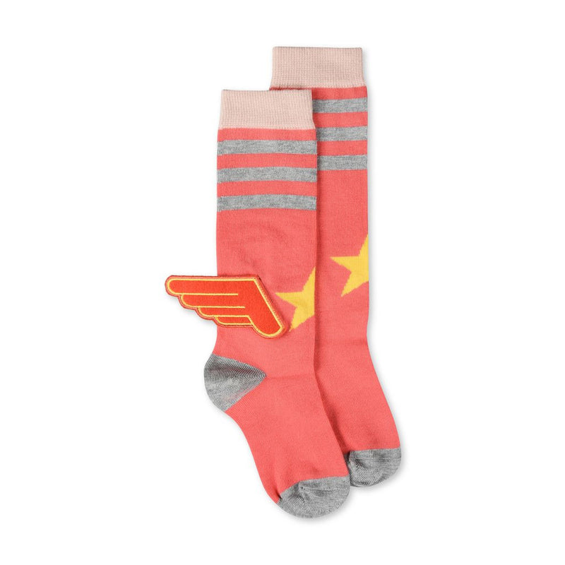 Girls Red Check Wing Trims 'Rudy' Sock - CÉMAROSE | Children's Fashion Store - 1