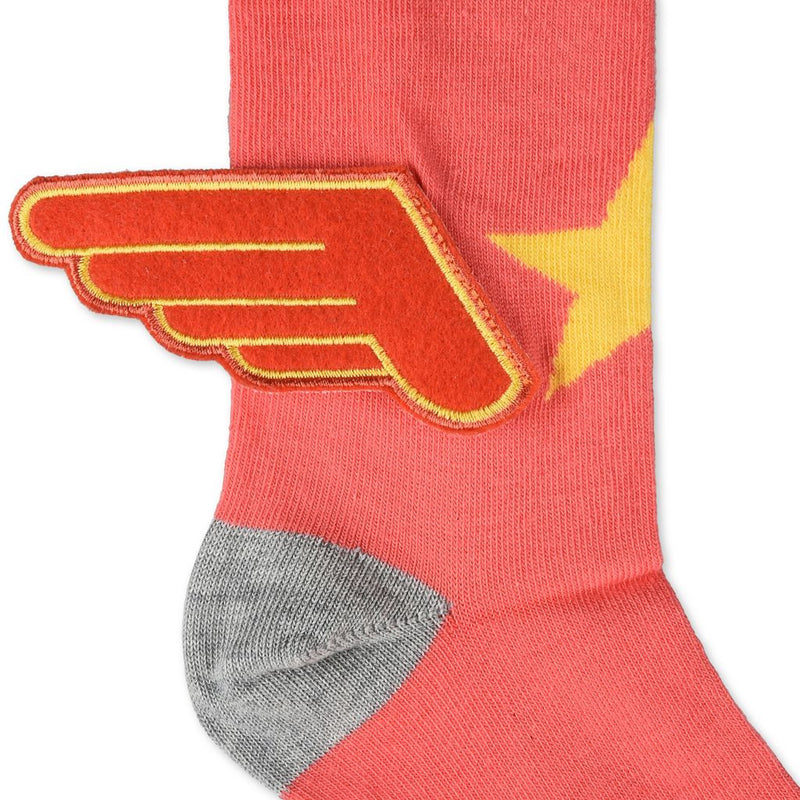 Girls Red Check Wing Trims 'Rudy' Sock - CÉMAROSE | Children's Fashion Store - 2