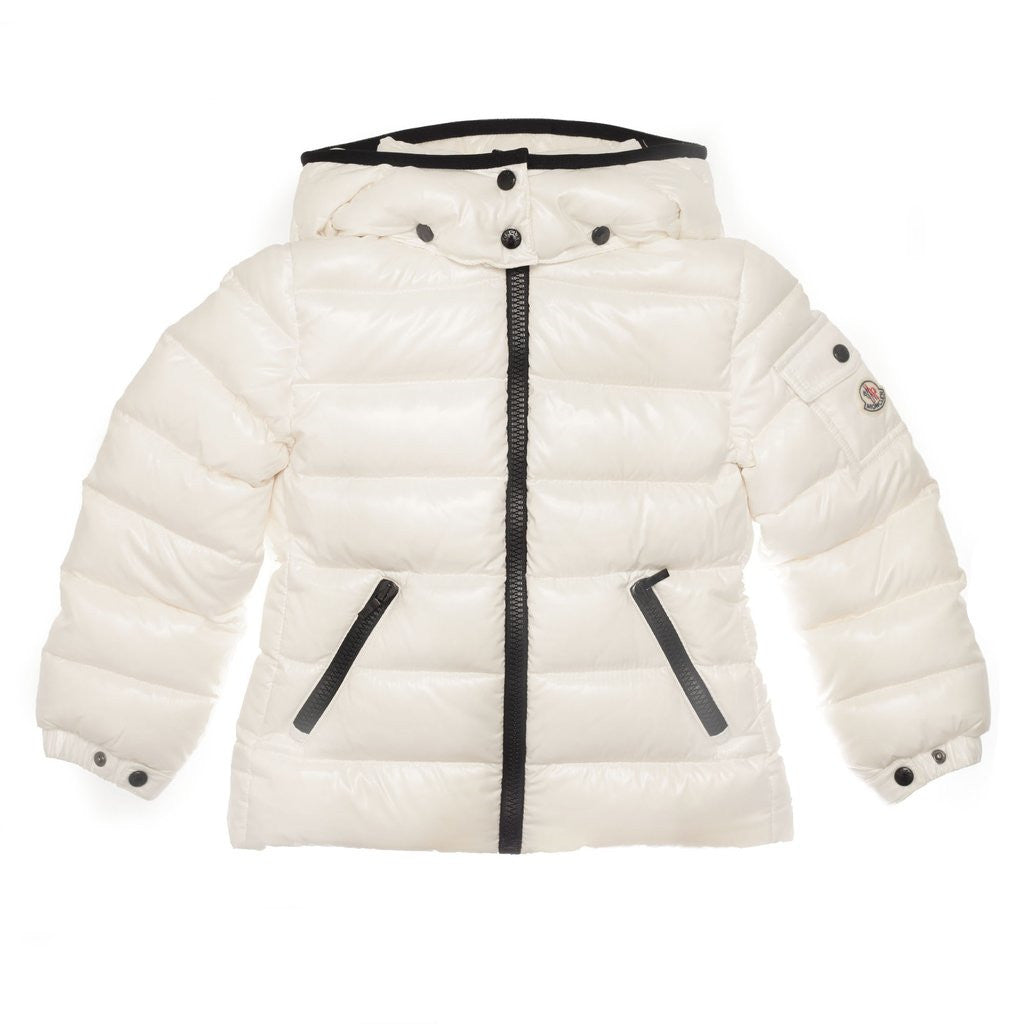 Girls Ivory Hooded 'Bady' Padded Down Jacket - CÉMAROSE | Children's Fashion Store - 1