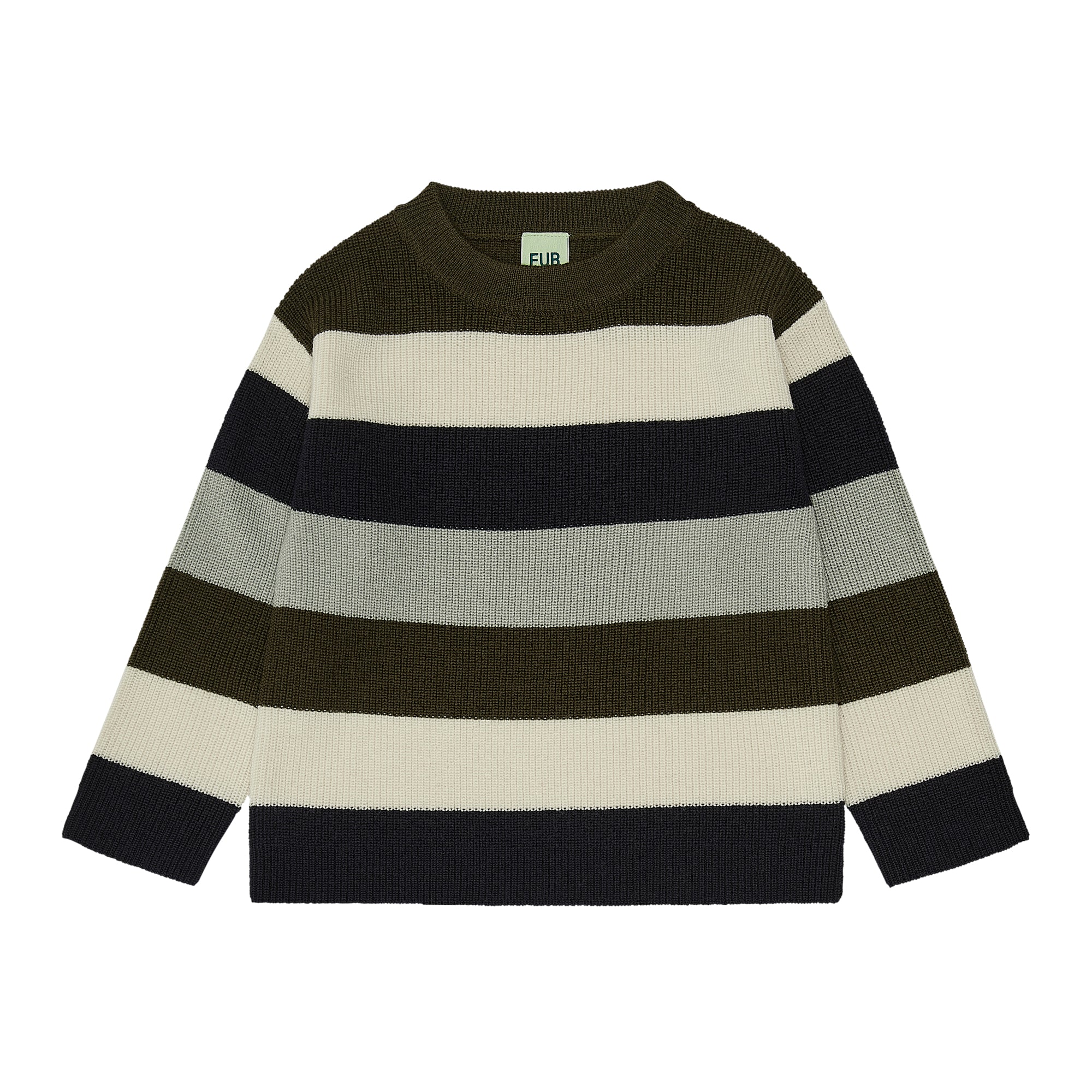 Boys & Girls Brown Stripes Wool Sweater