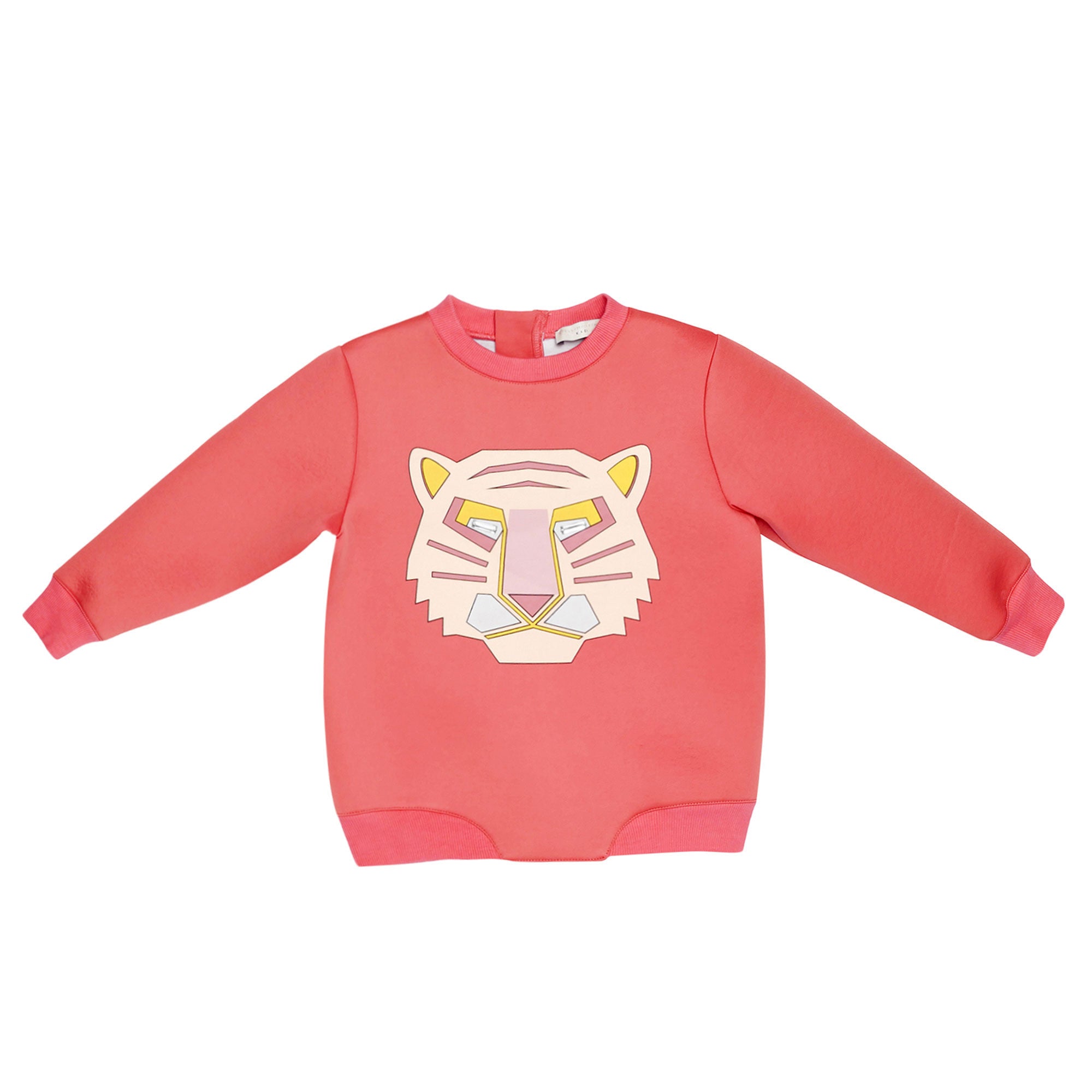 Girls Red Tiger Head Printed Cotton 'Reeve Scuba ' Sweatshirt - CÉMAROSE | Children's Fashion Store