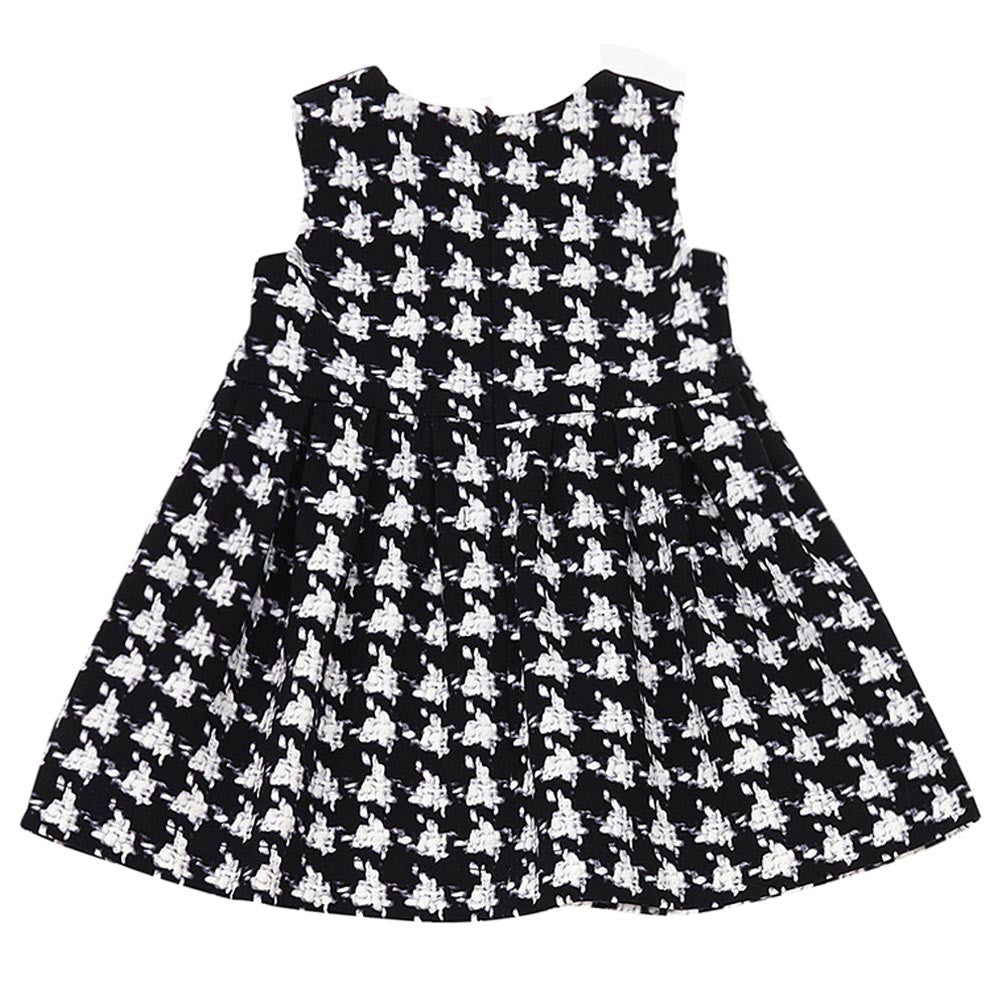 Baby Girls Black Check Cotton Dress - CÉMAROSE | Children's Fashion Store - 2