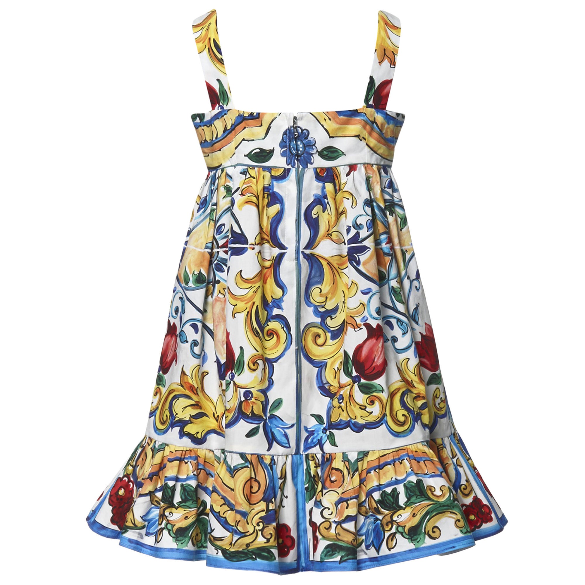 Girls Multicolor Maiolica Ornamentale Printed Dress - CÉMAROSE | Children's Fashion Store - 2