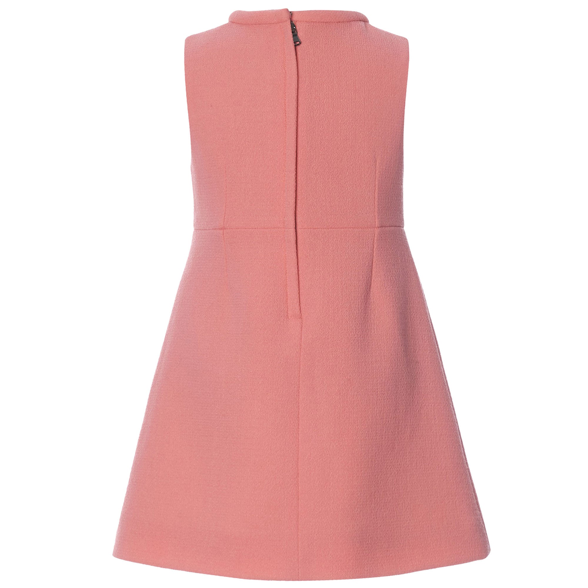 Girls Pink Fancy Printed Slim Wool Dress - CÉMAROSE | Children's Fashion Store - 2