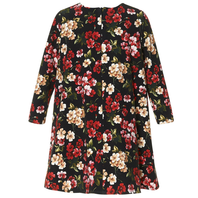 Girls Multicolor Flower Printed Trims Cotton Dress - CÉMAROSE | Children's Fashion Store - 2