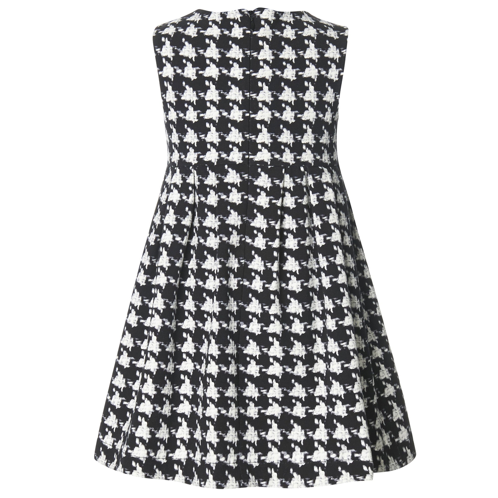 Girls Black Cotton Dress With White Print Trims - CÉMAROSE | Children's Fashion Store - 3