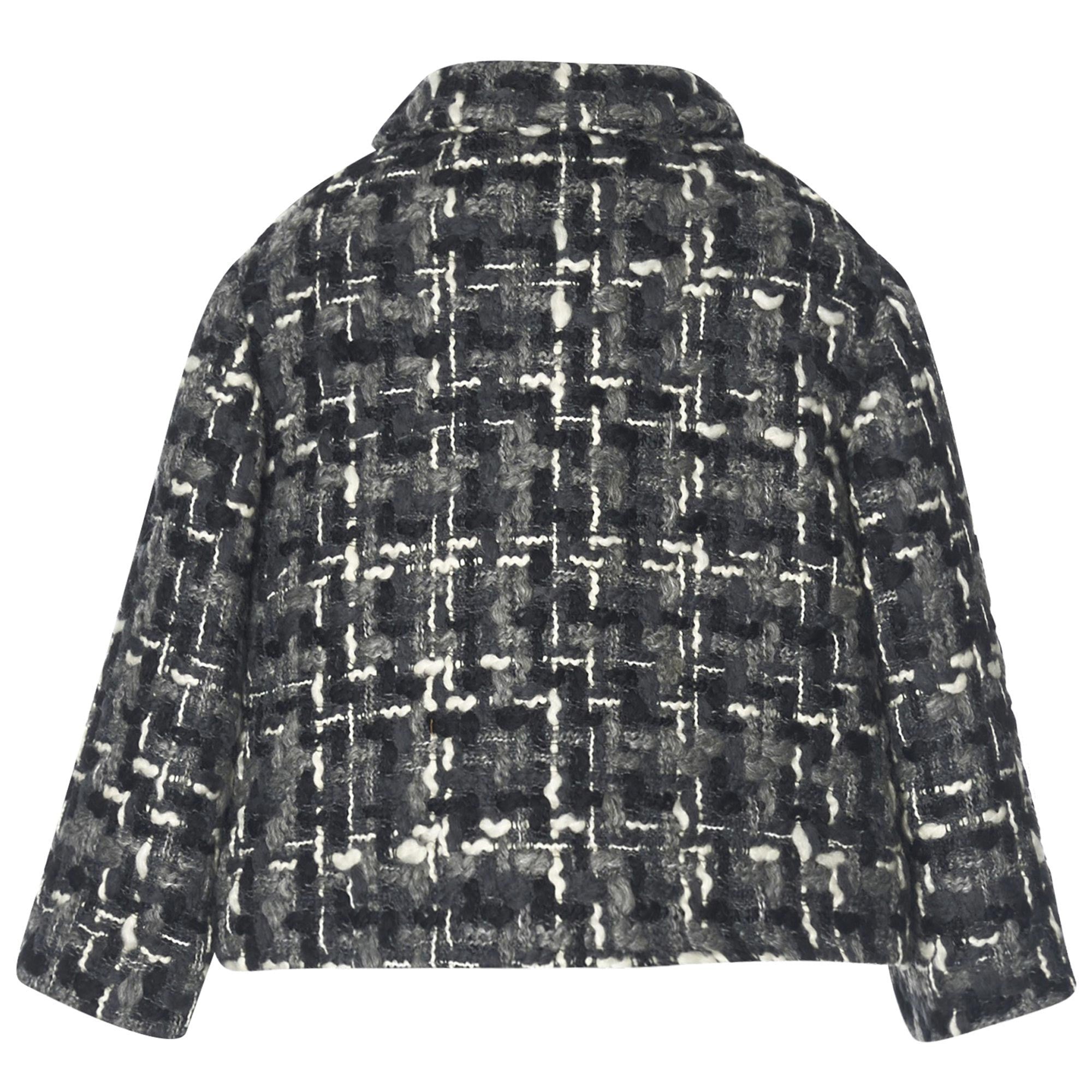 Girls Grey Check Jacket - CÉMAROSE | Children's Fashion Store - 2