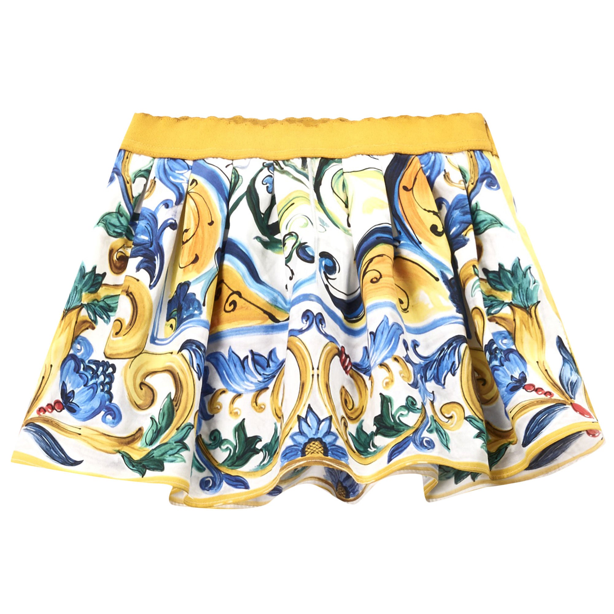 Baby Girls Multicolor Maiolica Bouquet Printed Skirt - CÉMAROSE | Children's Fashion Store - 1