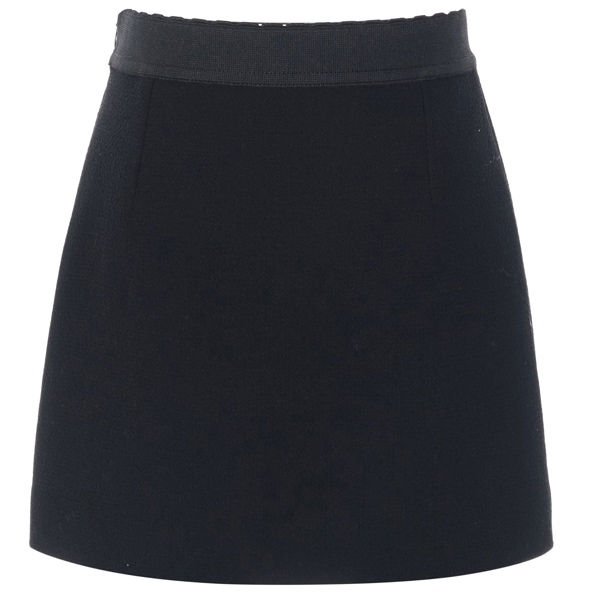 Girls Black Wool Rib Waist Skirt - CÉMAROSE | Children's Fashion Store - 2