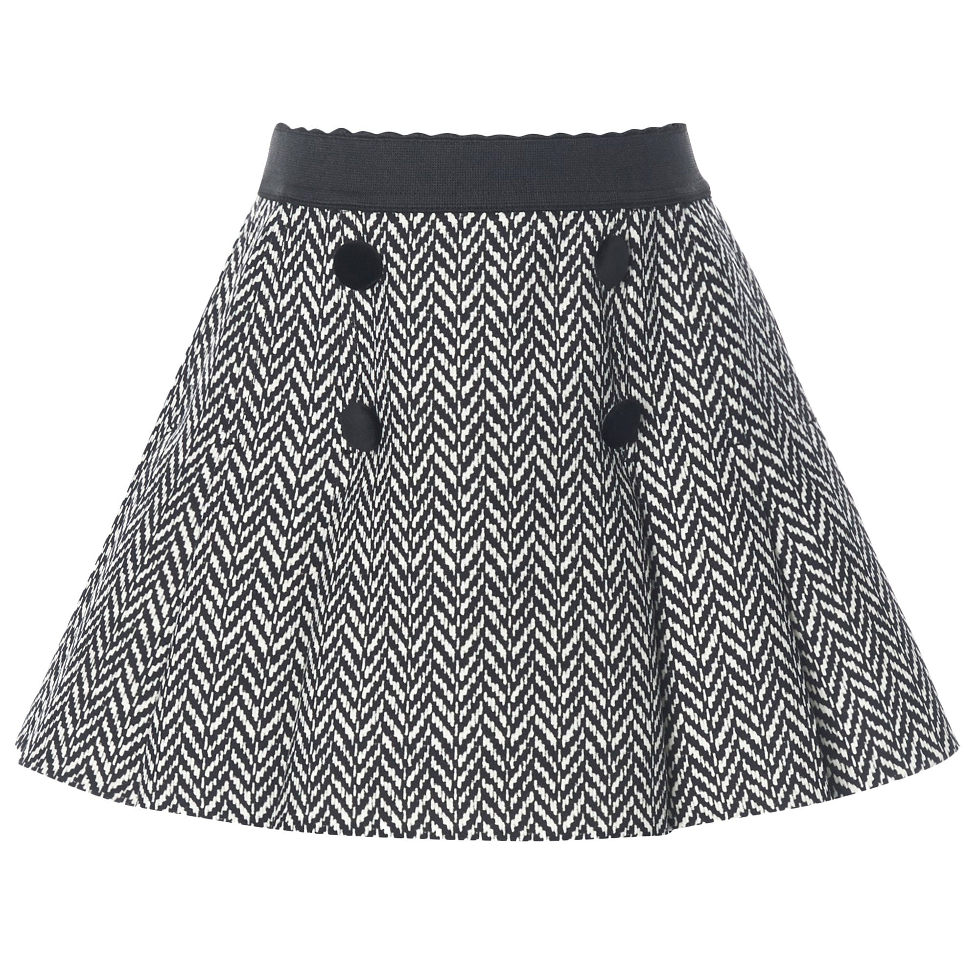 Girls Grey Wool Rib Waist Skirt - CÉMAROSE | Children's Fashion Store - 1