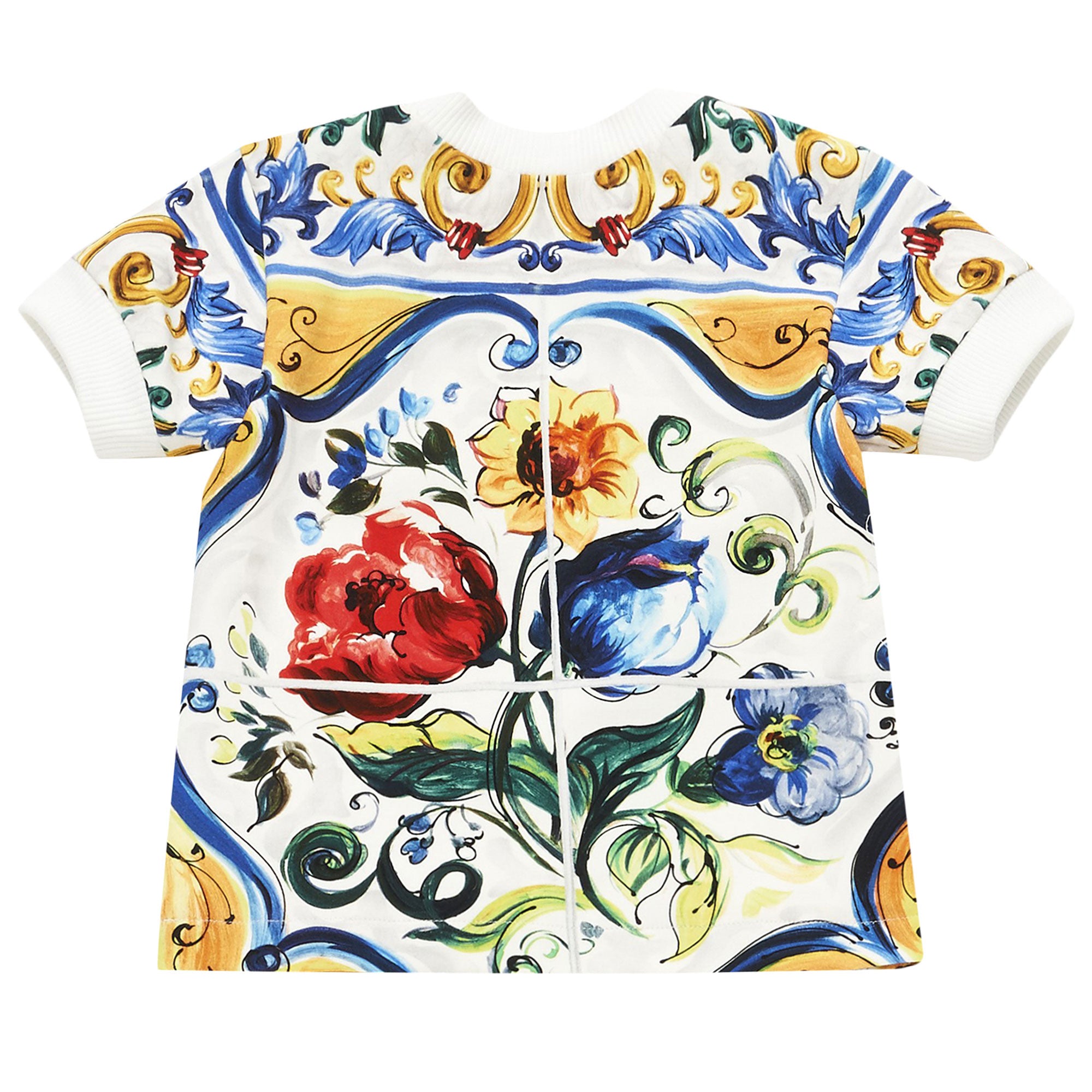 Baby Girls Multicolor Maiolica Bouquet Printed T-Shirt - CÉMAROSE | Children's Fashion Store - 2