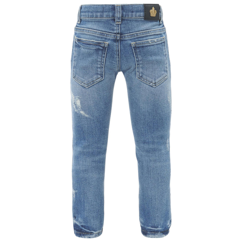 Boys Blue Denim Jersey Cotton Jeans - CÉMAROSE | Children's Fashion Store - 2