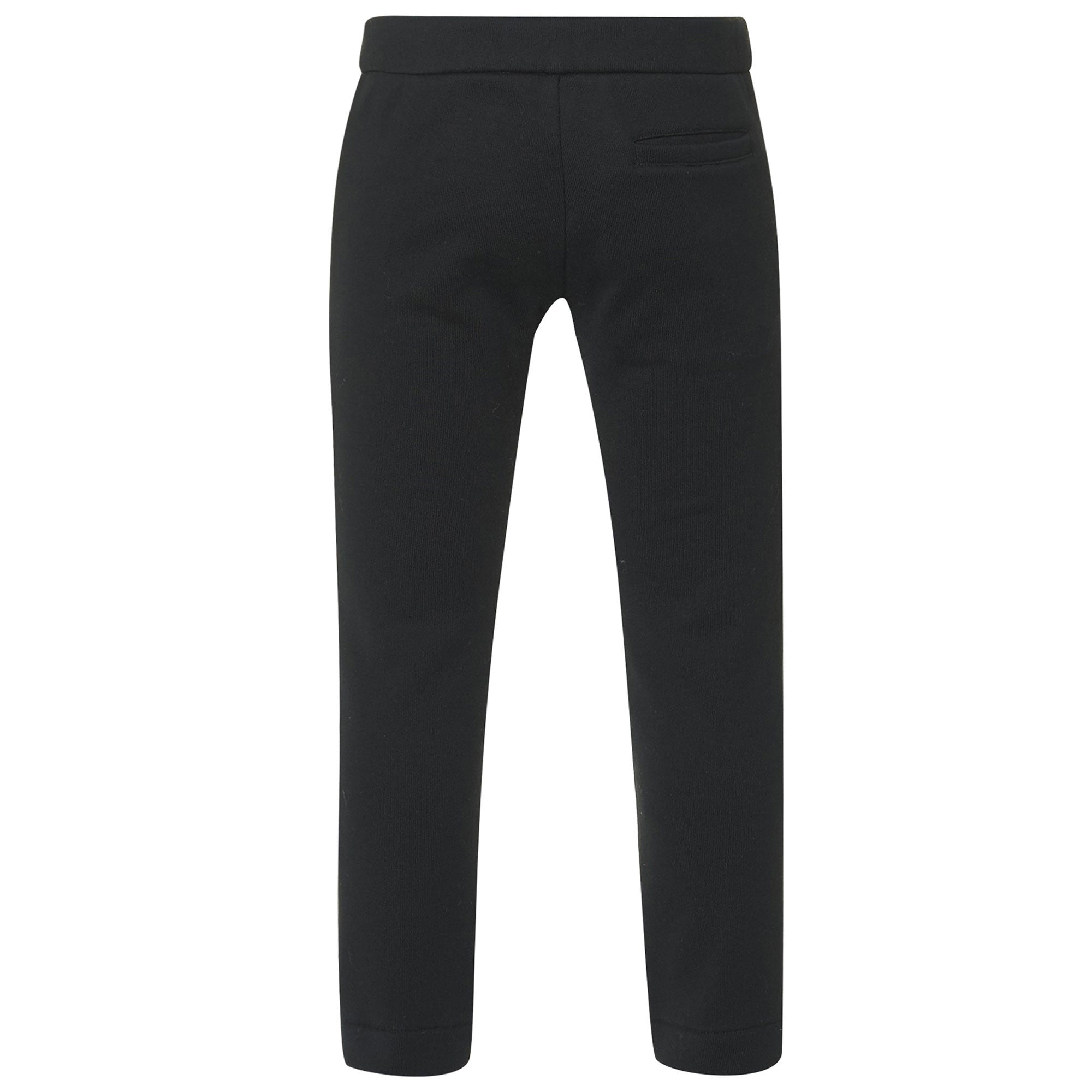 Girls Black Cotton Jersey Trouser - CÉMAROSE | Children's Fashion Store - 2