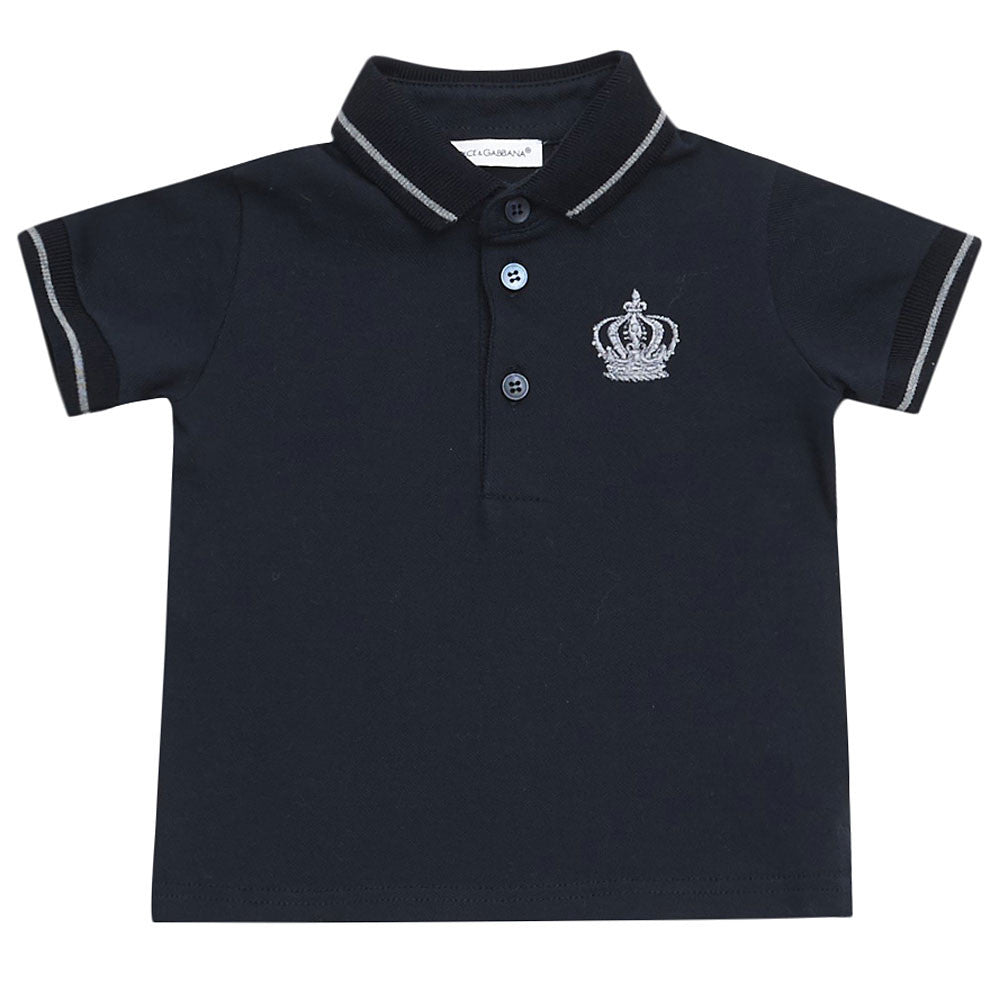 Baby Boys Dark Blue 'Citta Basico' Polo Shirt - CÉMAROSE | Children's Fashion Store - 1