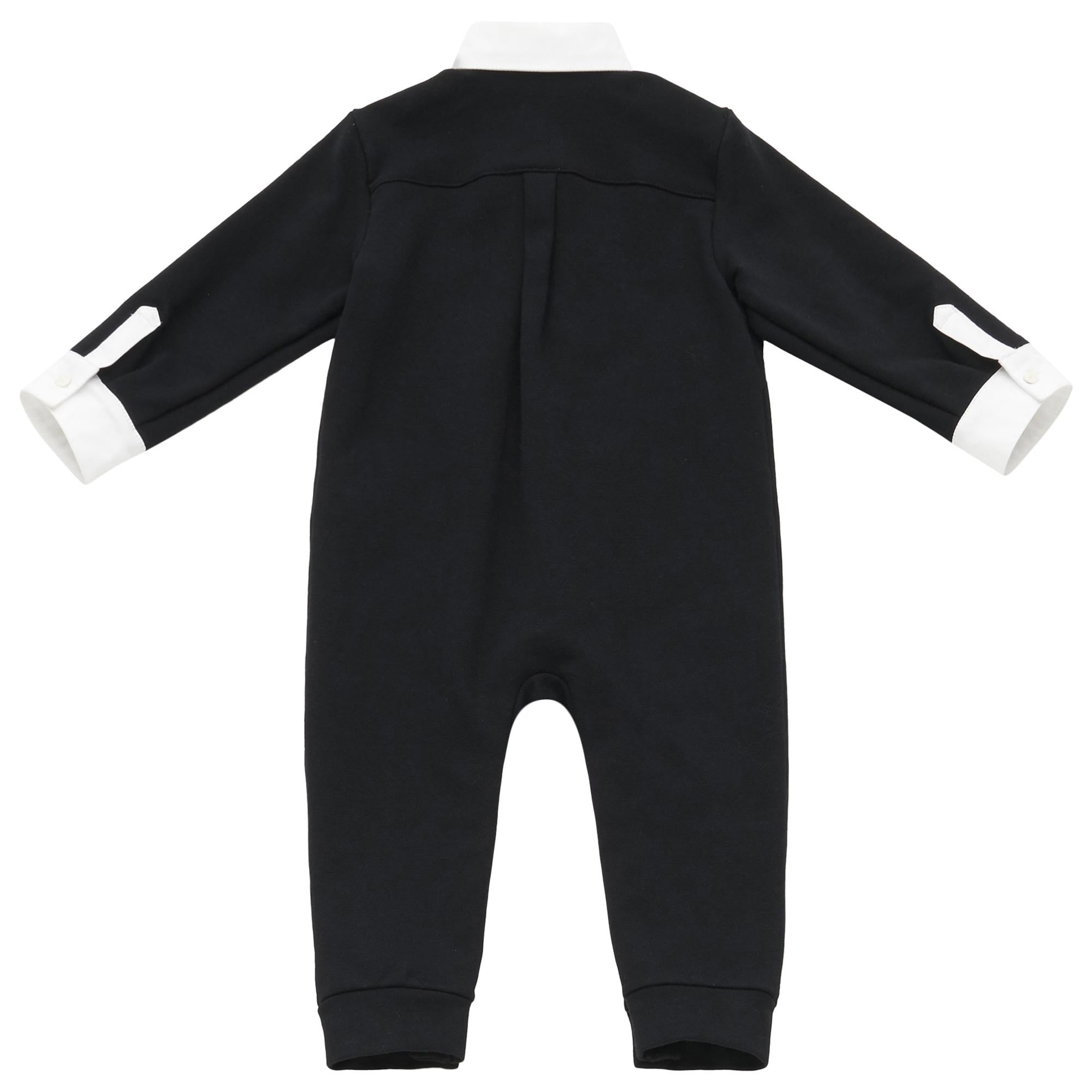 Baby Black Bow Trims Cotton Babygrow - CÉMAROSE | Children's Fashion Store - 2