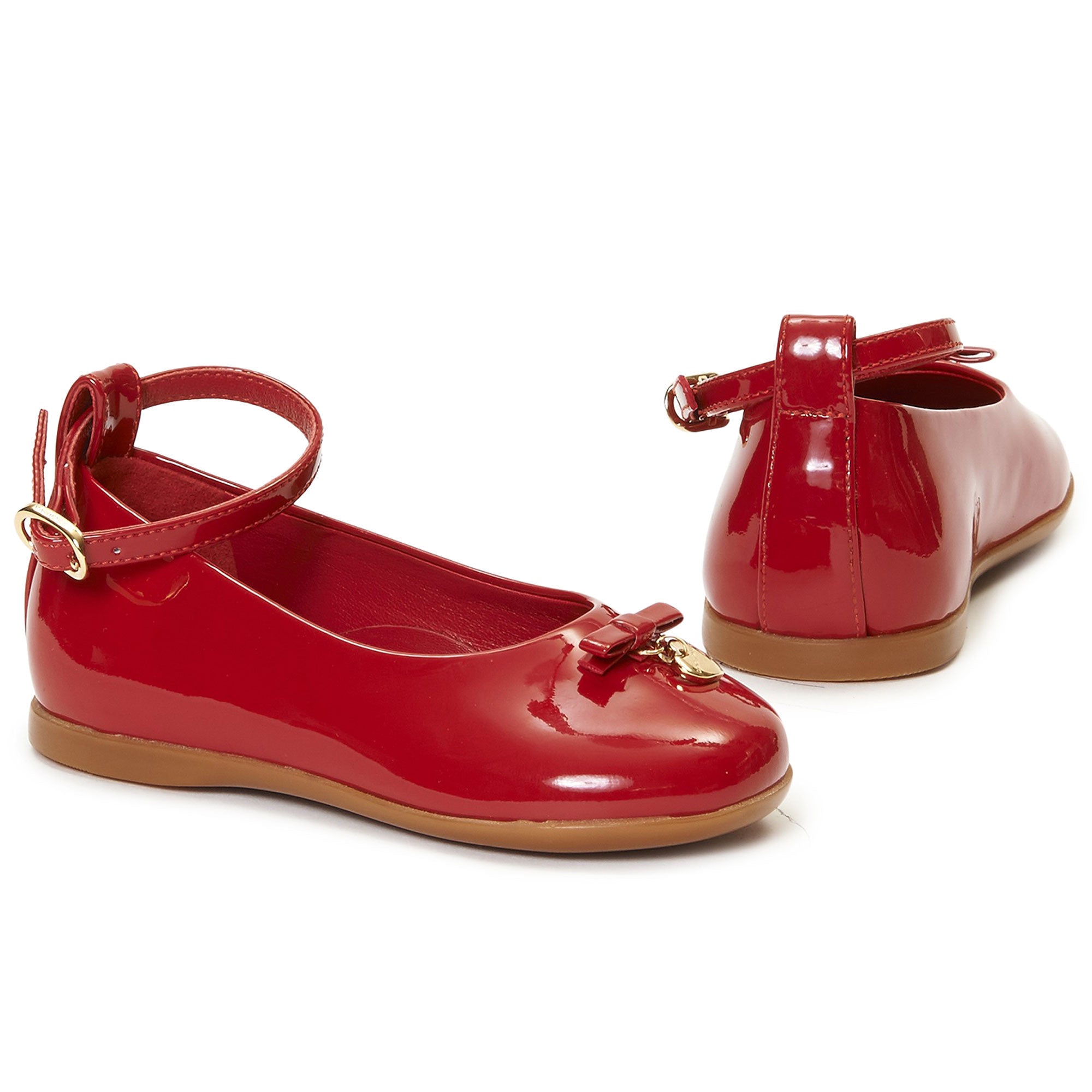 Girls Dark Red Bow Trims Ballet Shoes - CÉMAROSE | Children's Fashion Store