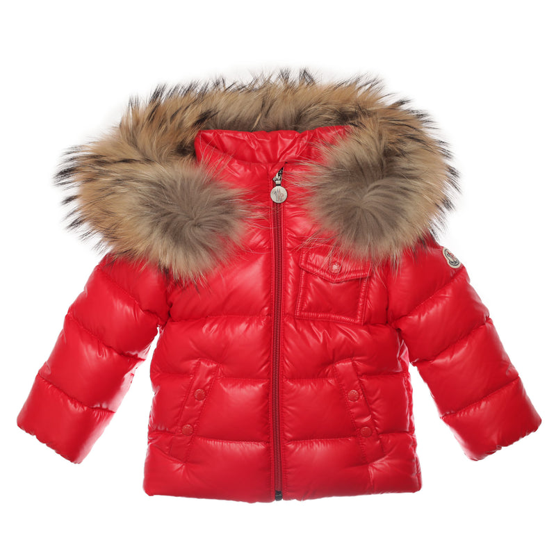 Baby Red Plush Trims Hooded 'K2'Jacket - CÉMAROSE | Children's Fashion Store - 1