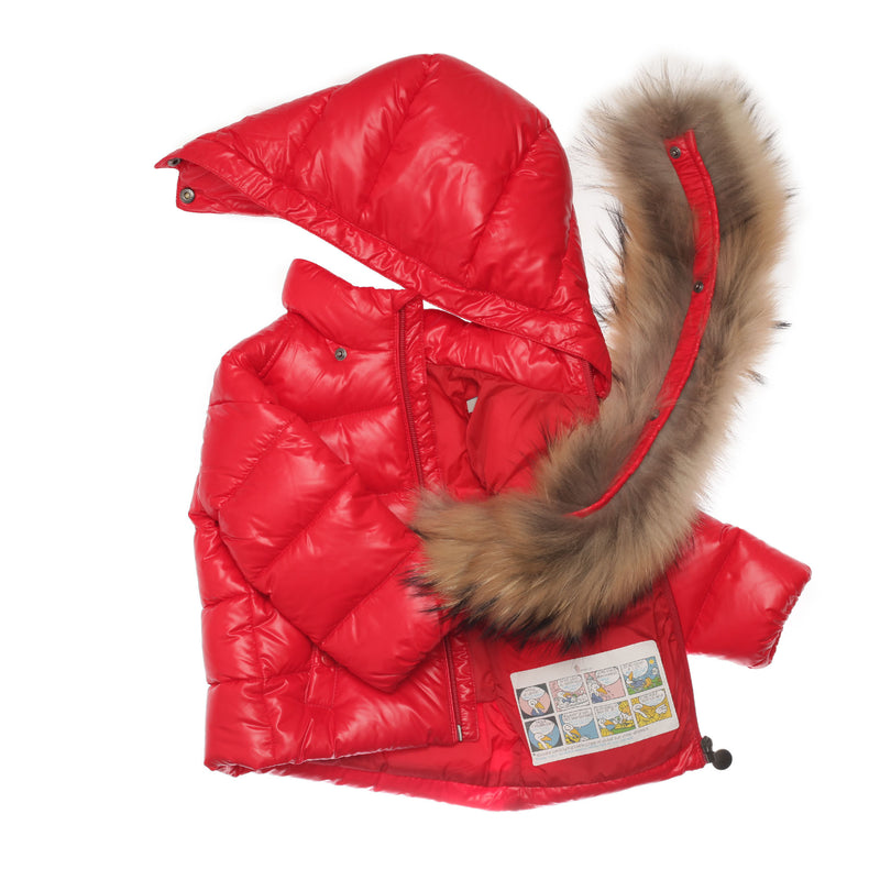Baby Red Plush Trims Hooded 'K2'Jacket - CÉMAROSE | Children's Fashion Store - 3