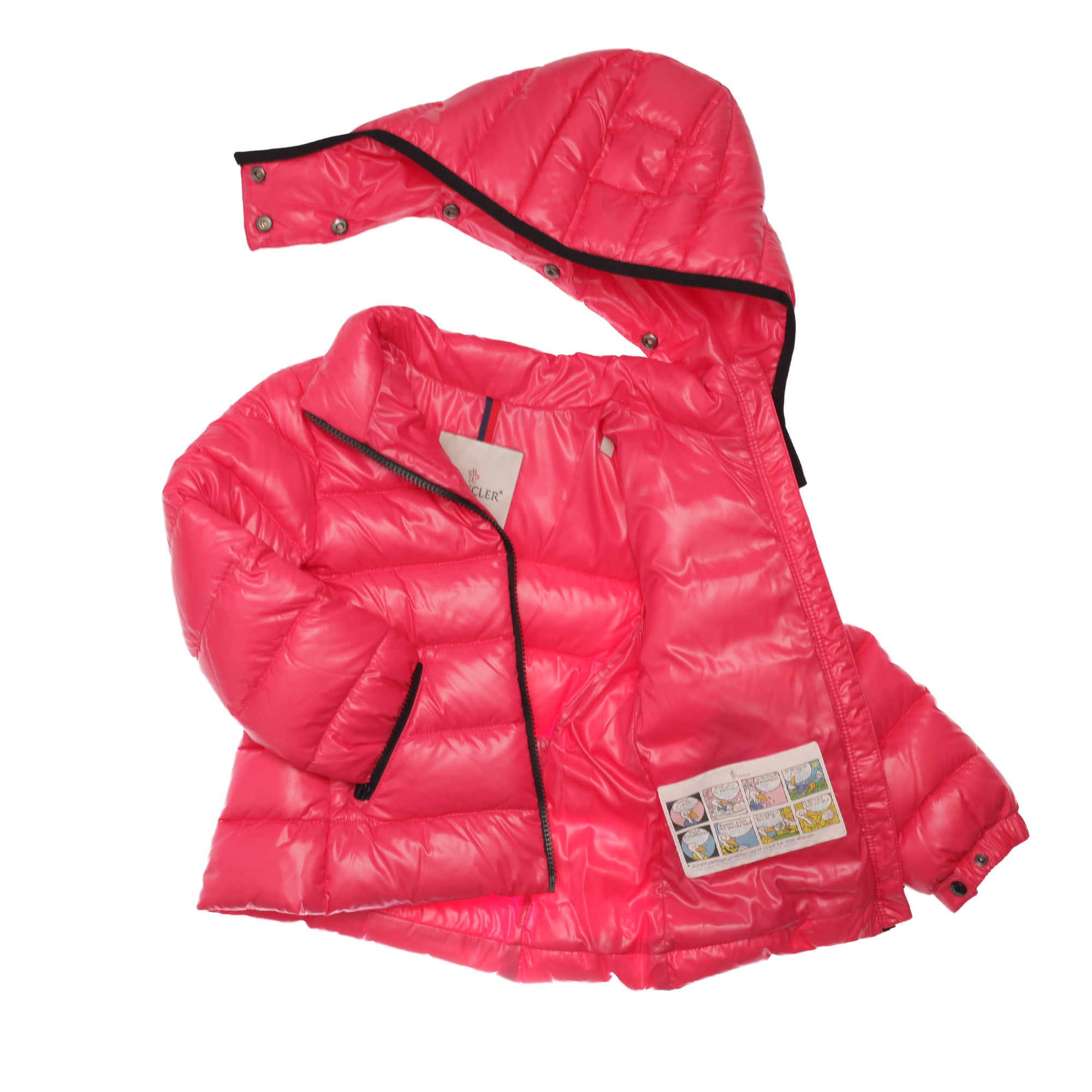 Girls Pink Hooded Padded Down 'Bady' Jacket - CÉMAROSE | Children's Fashion Store - 3