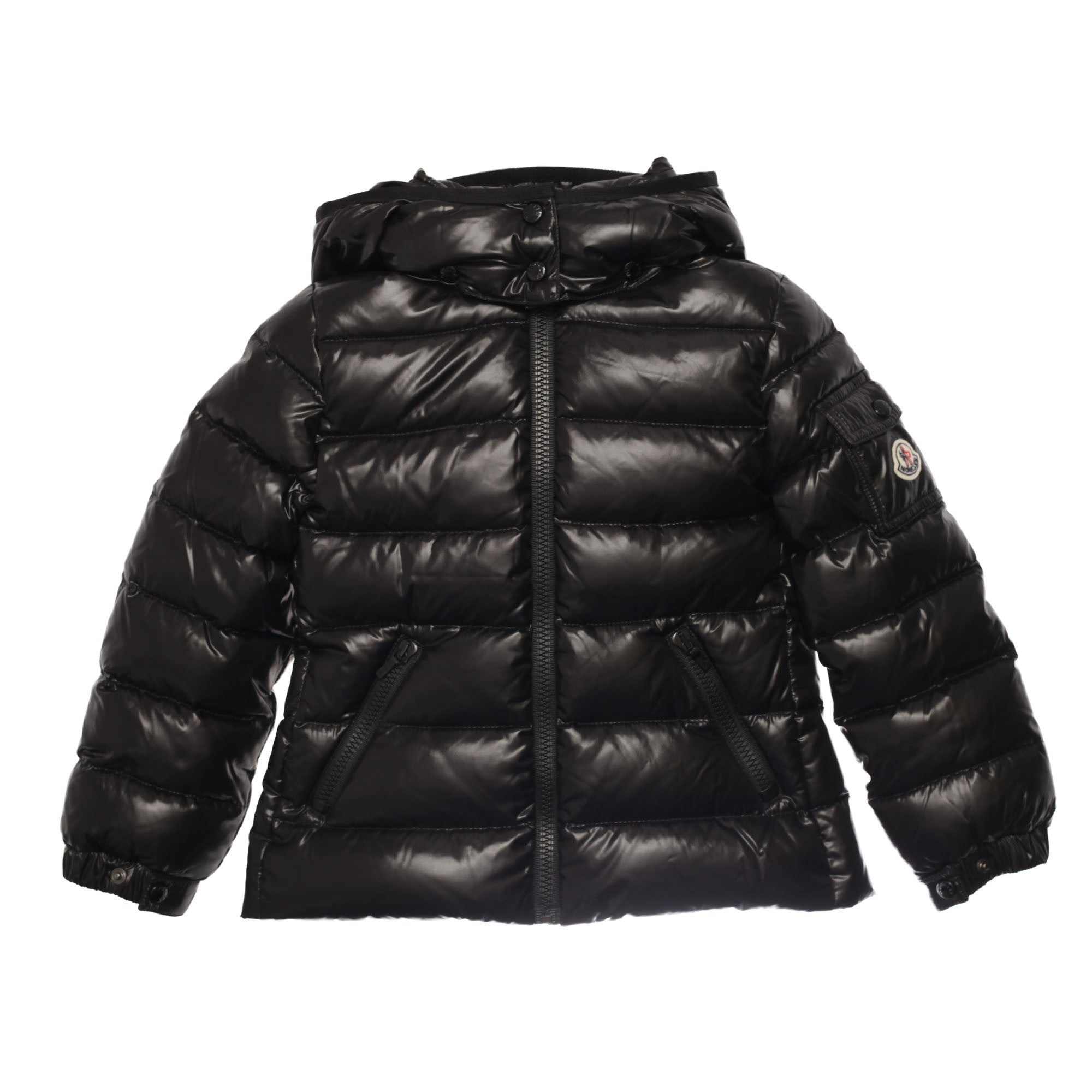 Girls Black Hooded Padded Down 'Bady' Jacket - CÉMAROSE | Children's Fashion Store - 1