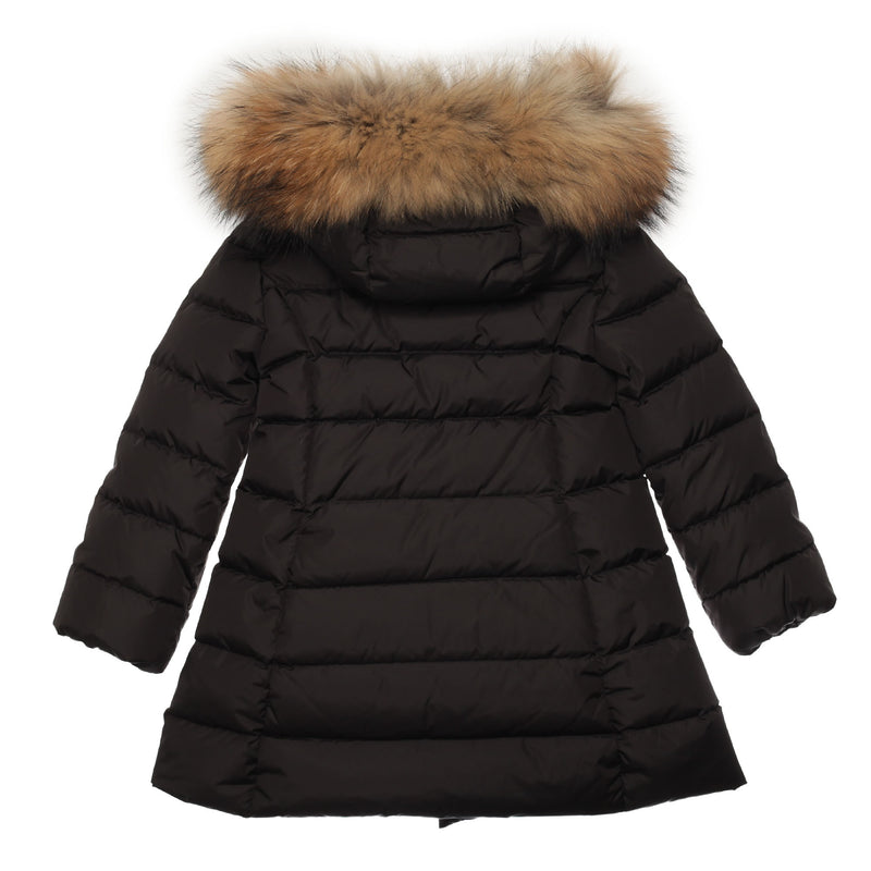 Girls Black Plush Trims Hooded 'Neste'Jacket - CÉMAROSE | Children's Fashion Store - 2