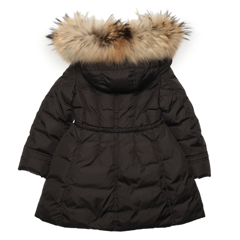 Girls Black Plush Trims Hooded 'Phalangere'Jacket - CÉMAROSE | Children's Fashion Store - 2