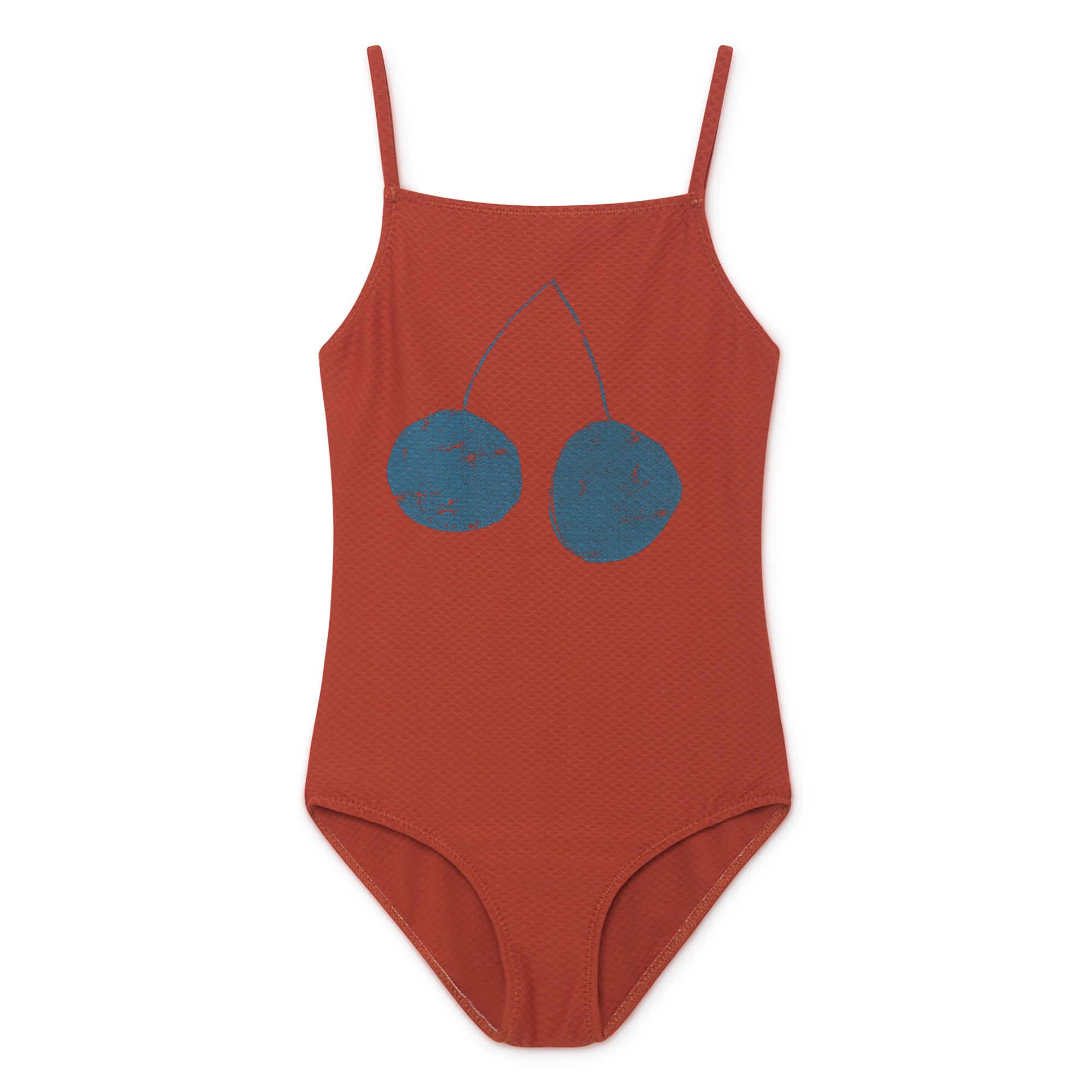 Girls Red Clay Cherry Swimsuit