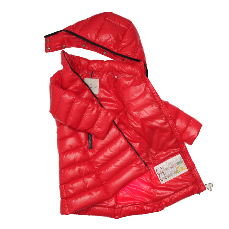 Girls Red Hooded 'Moka' Padded Down Coat - CÉMAROSE | Children's Fashion Store - 3
