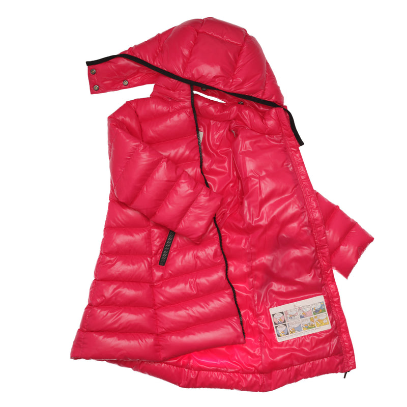 Girls Pink Hooded 'Moka' Padded Down Coat - CÉMAROSE | Children's Fashion Store - 3