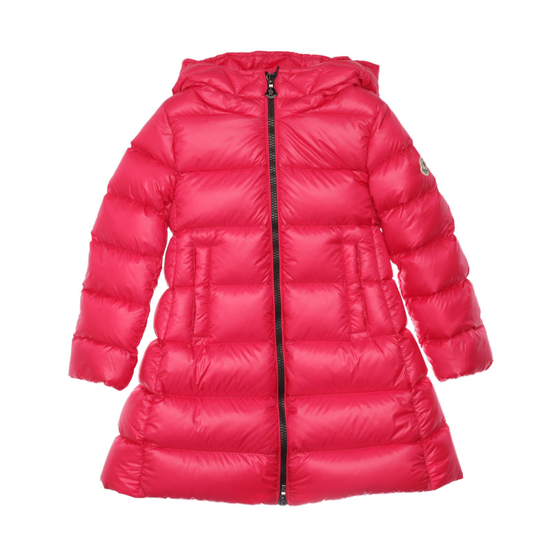 Girls Fuchsia Hooded 'Suyen' Padded Down Jacket - CÉMAROSE | Children's Fashion Store - 1