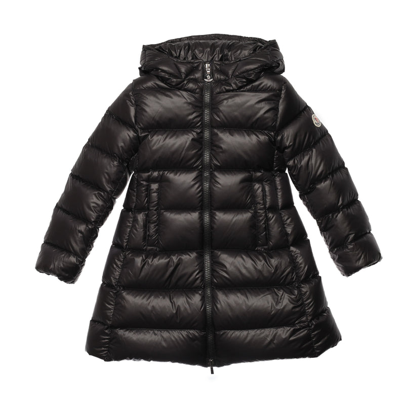 Girls Black Hooded 'Suyen' Padded Down Jacket - CÉMAROSE | Children's Fashion Store - 1