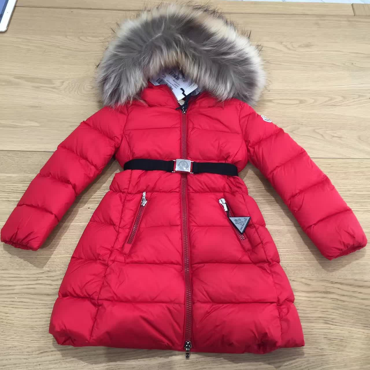 Girls Red Fur Trims Hooded 'Dorist'Padded Down Jacket - CÉMAROSE | Children's Fashion Store - 2