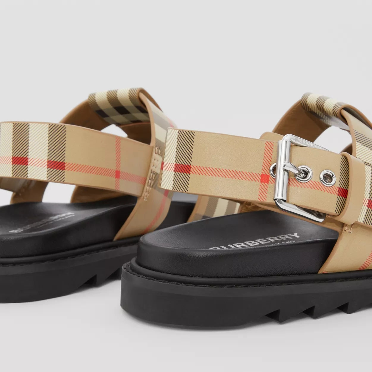 Boys & Girls Beige Check Sandals