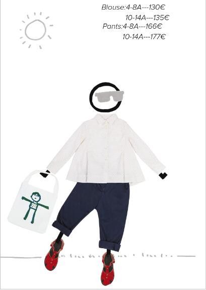 Girls Milk White Cotton Frilly Hem Blouse - CÉMAROSE | Children's Fashion Store - 2
