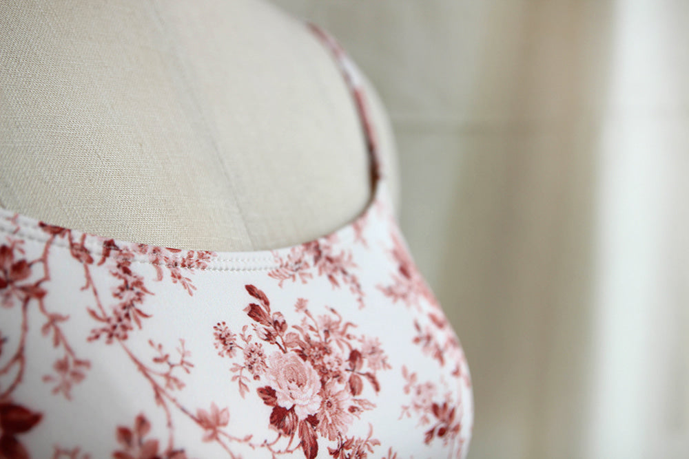 Girls Red Floral Ballet Onesies