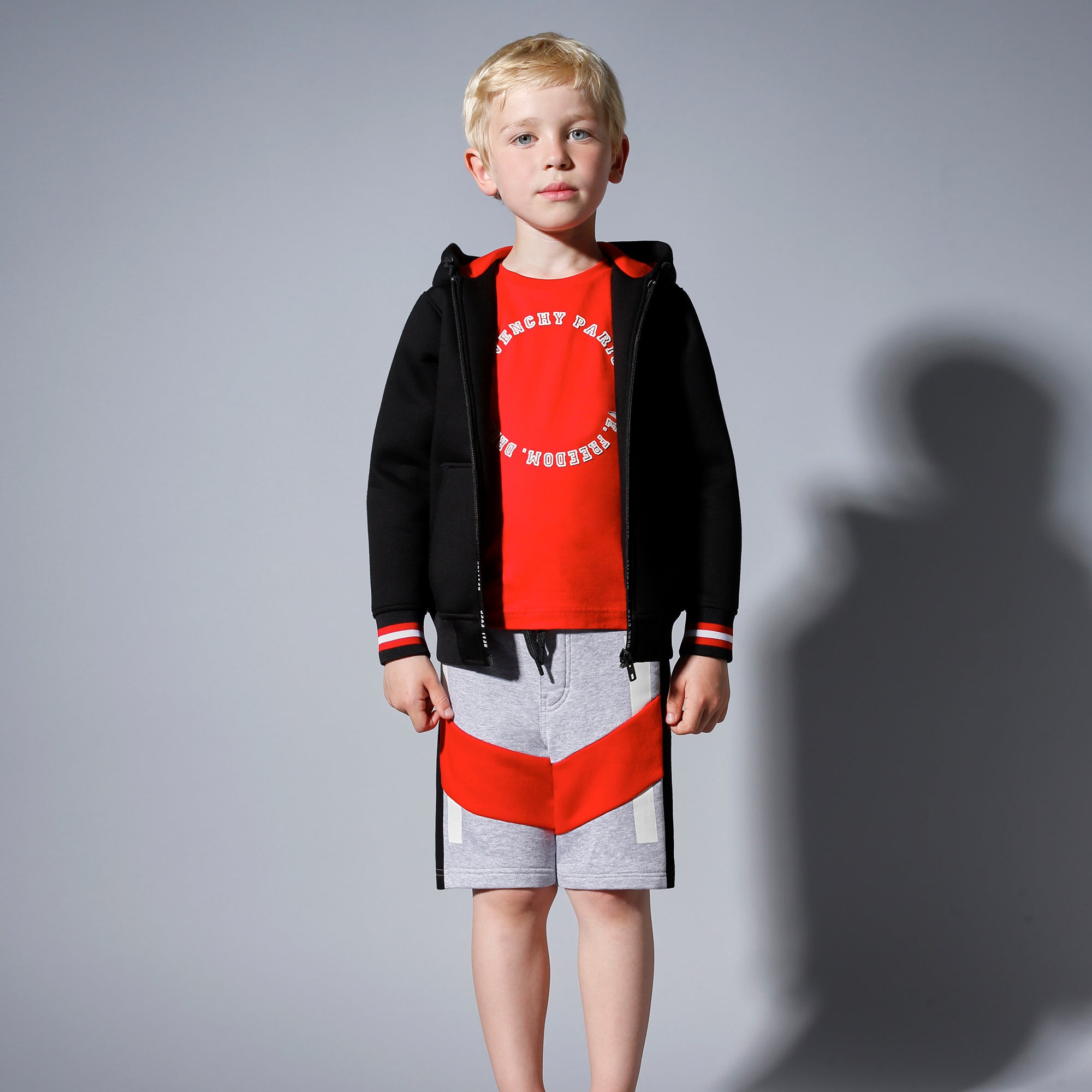 Boys Red  Logo Cotton  T-shirt