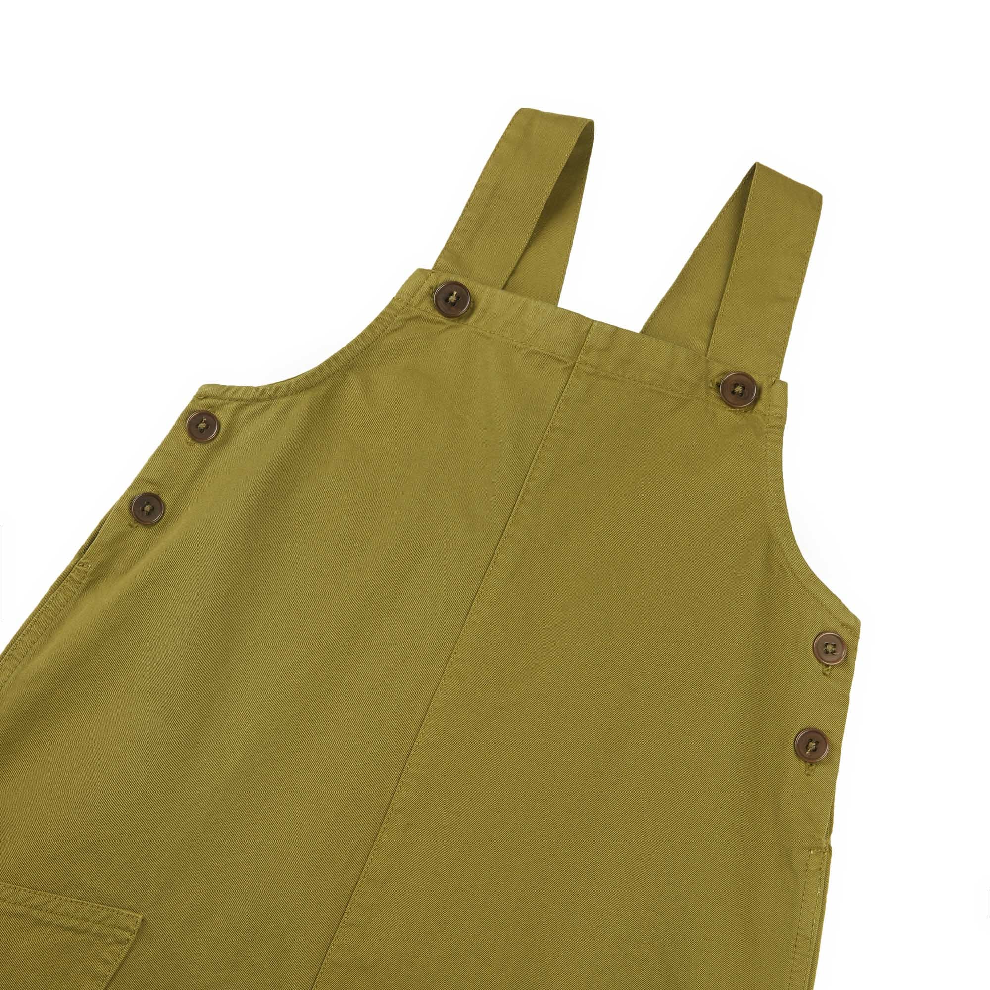 Girls Green Cotton Jumpsuit