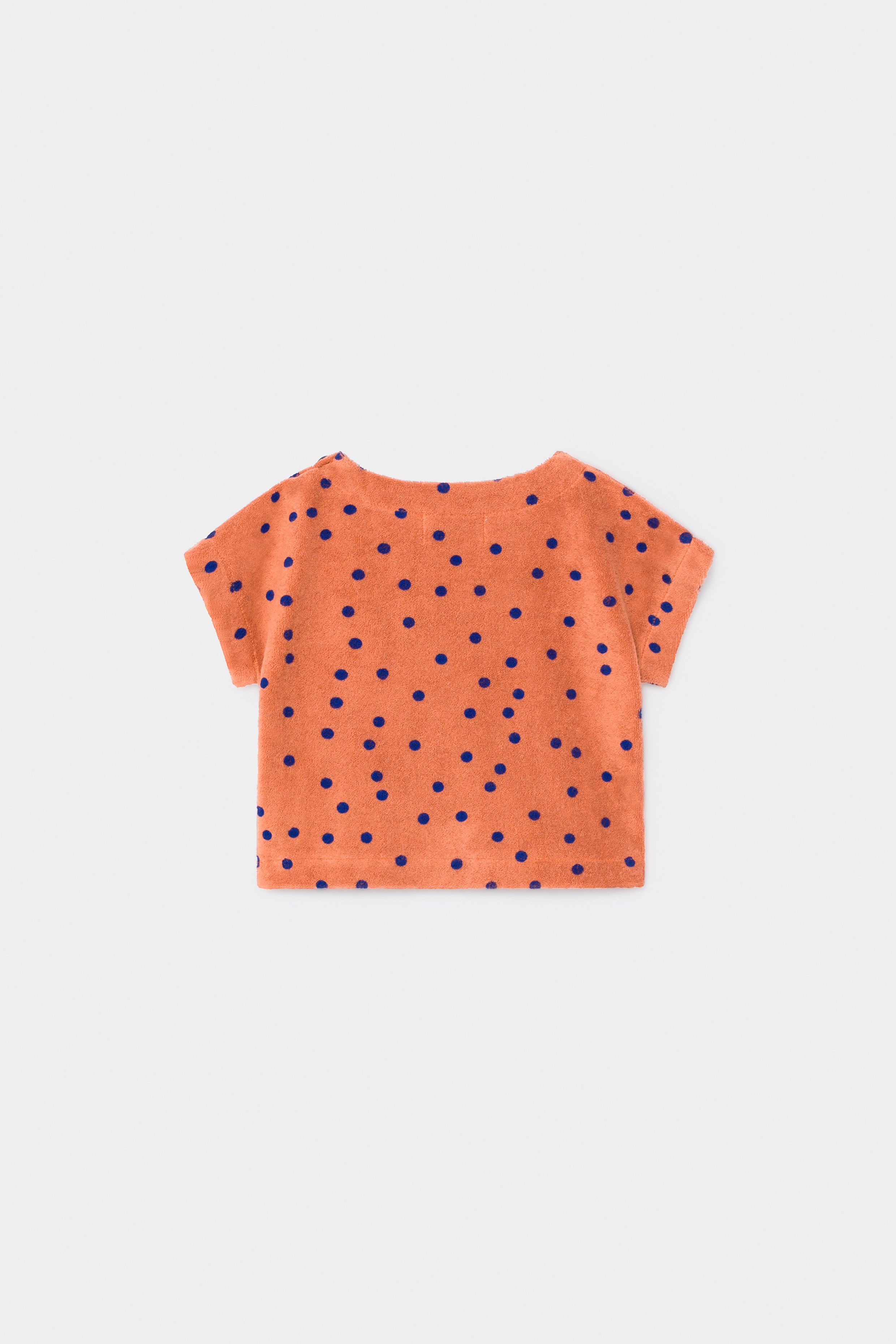 Baby Girls Orange Cotton Short Sleeve Sweatshirt