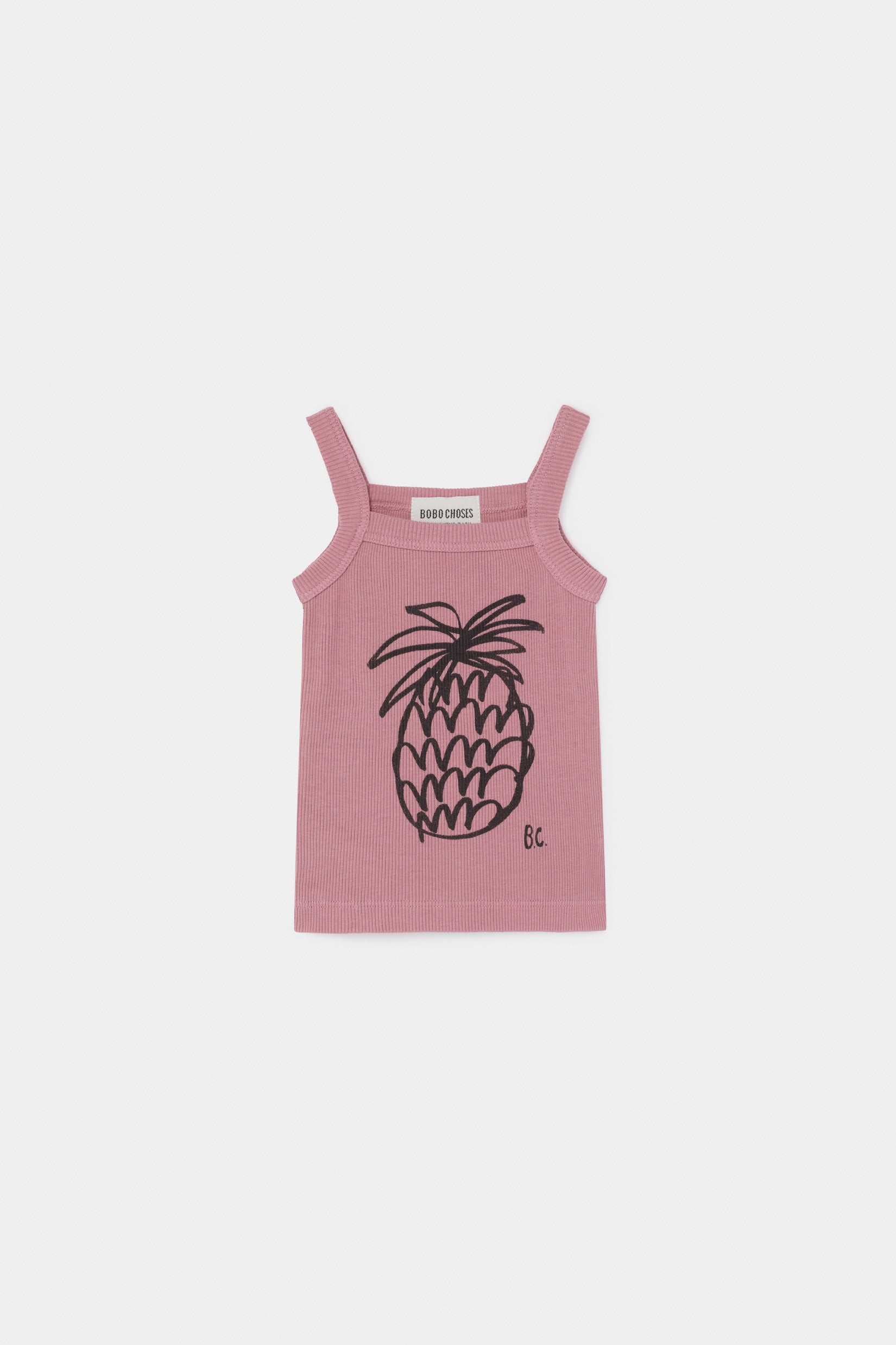 Baby Girls Pink Pineapple Cotton Tank Top