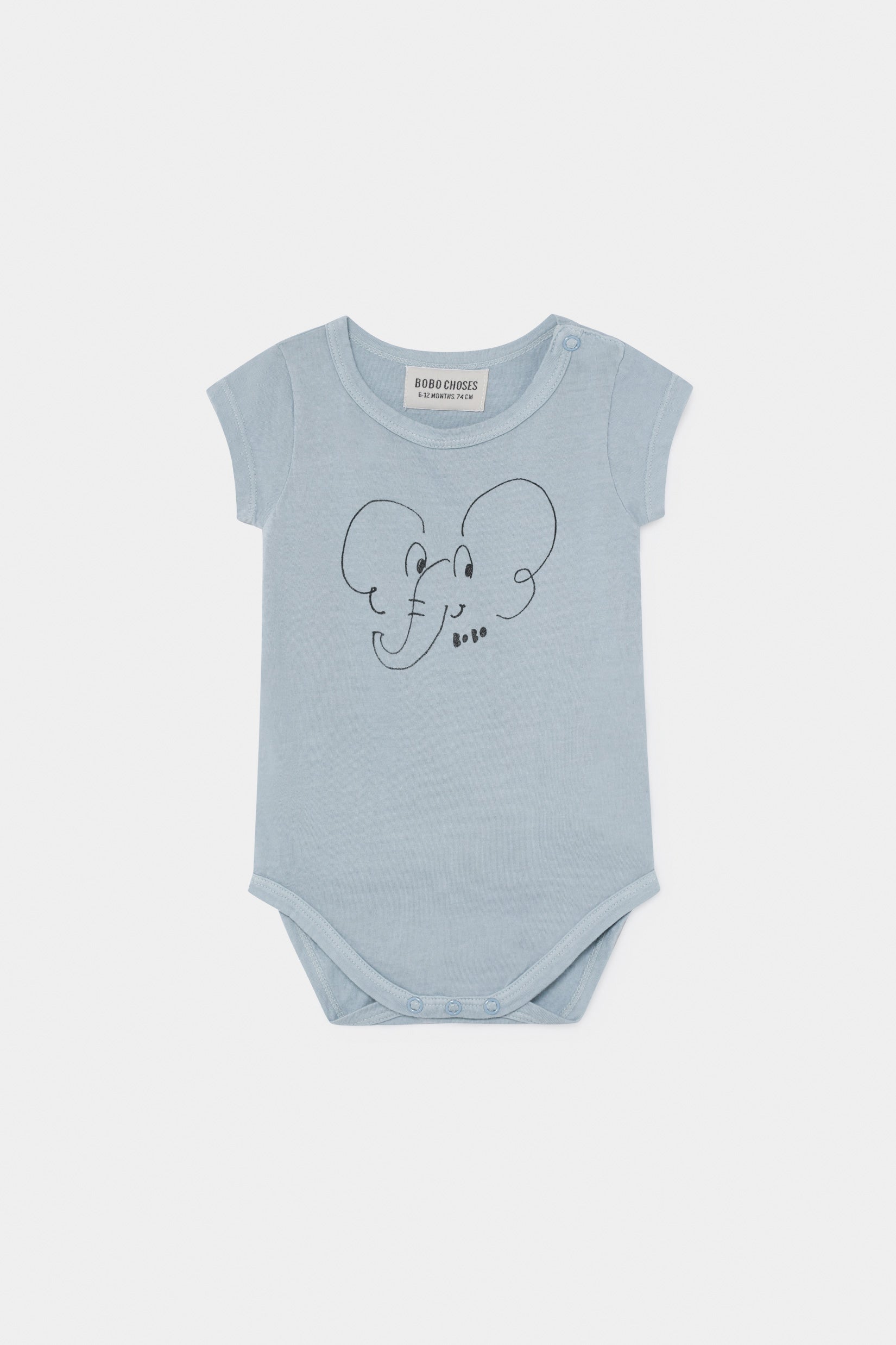 Baby Girls Blue Elephant Cotton Babysuit